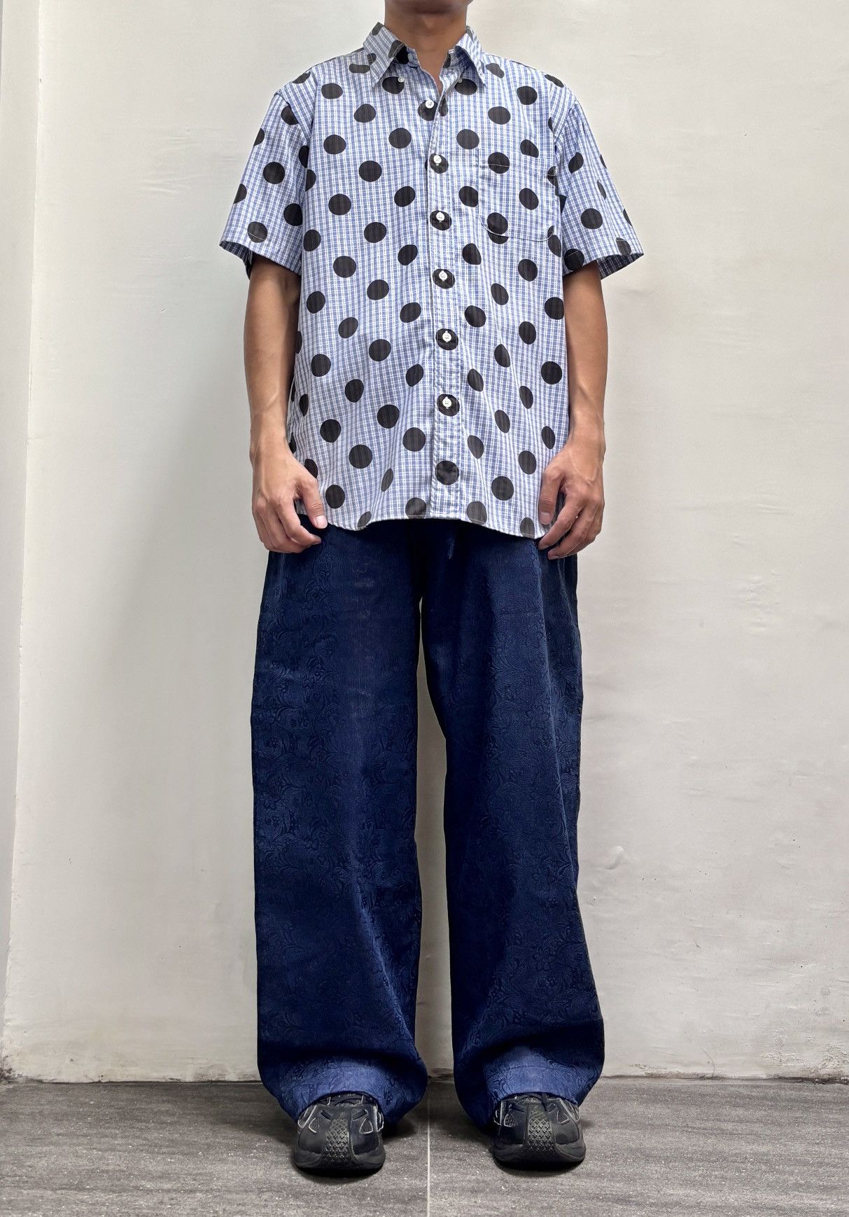 Handmade “FREE IMPORT TAX” Floral Patterned Hakama Wideleg Pants Size US 34 / EU 50 - 1 Thumbnail