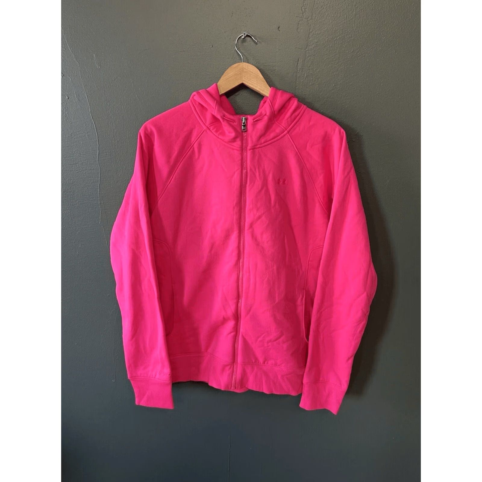 Under Armour Under Armour Womens Pink Full Zip Hooded Athletic Jacket Size XL Womens Size XL / US 12-14 / IT 48-50 - 2 Thumbnail