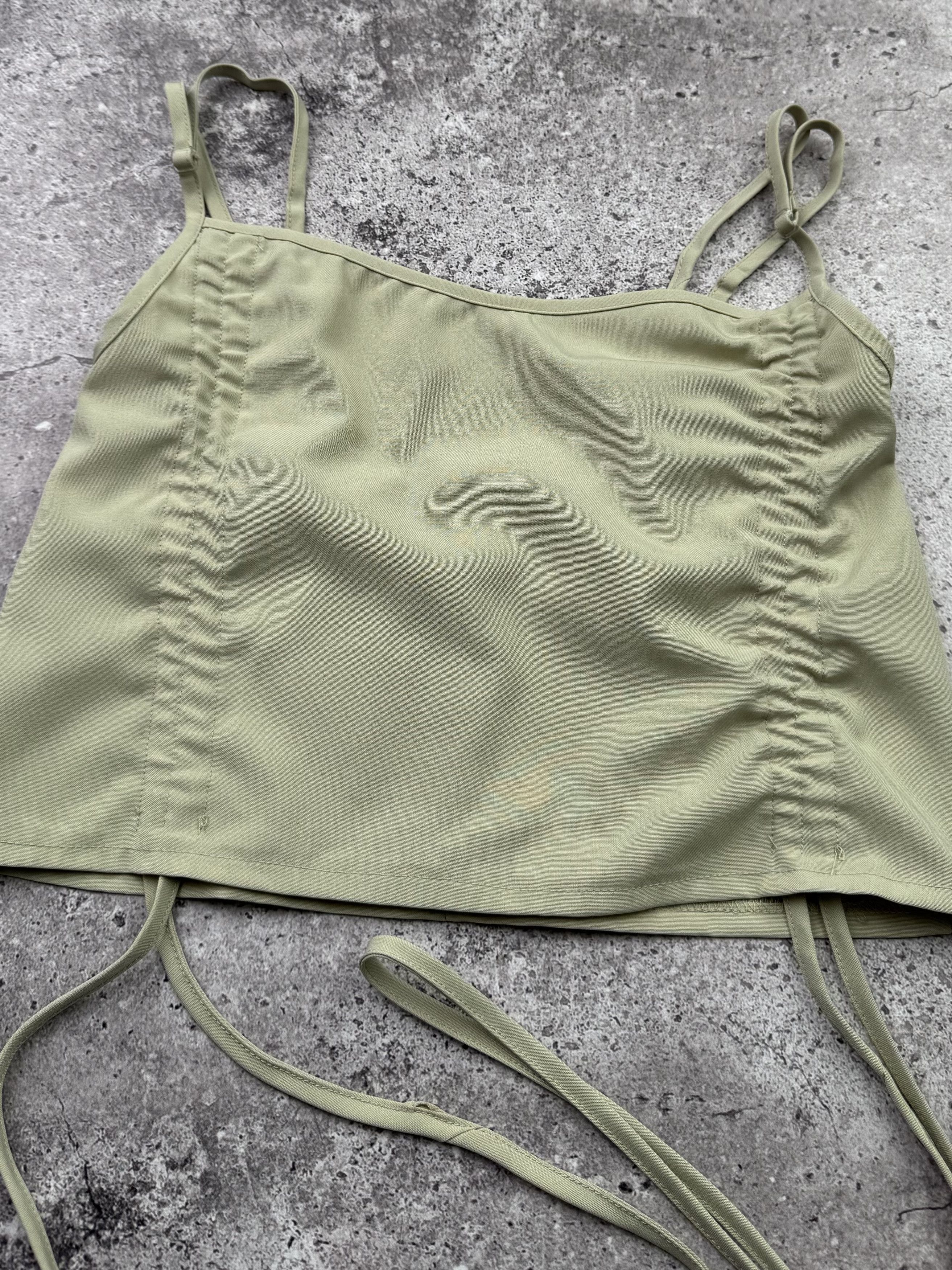 Vintage Vintage Cropped Tank Top C595(V517)(E8) Size XS / US 0-2 / IT 36-38 - 2 Thumbnail