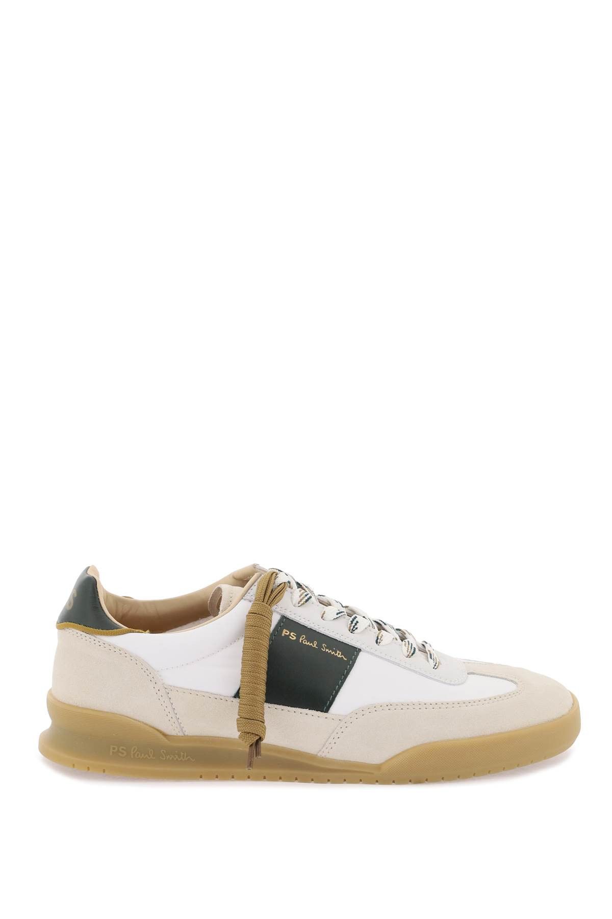image of Paul Smith Leather And Nylon Dover Sneakers In in Bianco, Men's (Size 12)