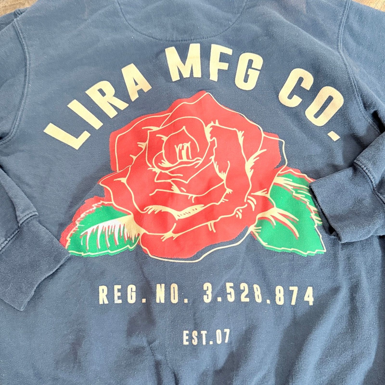Lira Lira MFG Co. red rose graphic zip up hooded sweater xsmall Size US XS / EU 42 / 0 - 3 Thumbnail
