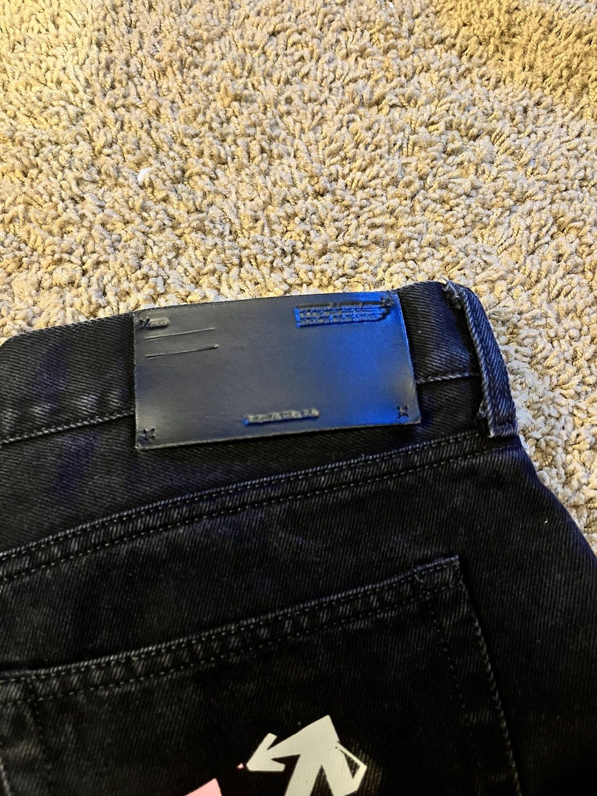 Off-White Off White Black denim logo Jeans Size US 36 / EU 52 - 9 Thumbnail