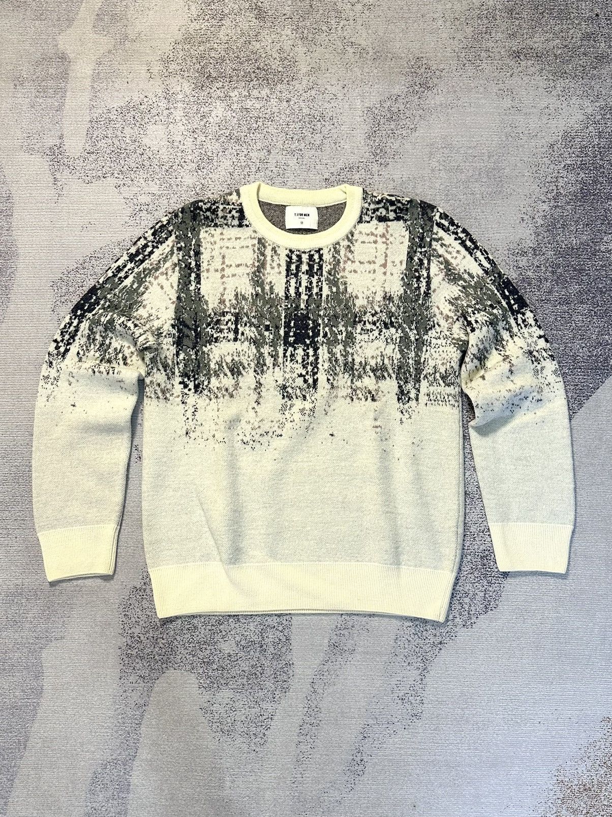 If Six Was Nine Vintage TI Knitwear Splattered Longsleeve T-Shirts Size US M / EU 48-50 / 2 - 1 Thumbnail