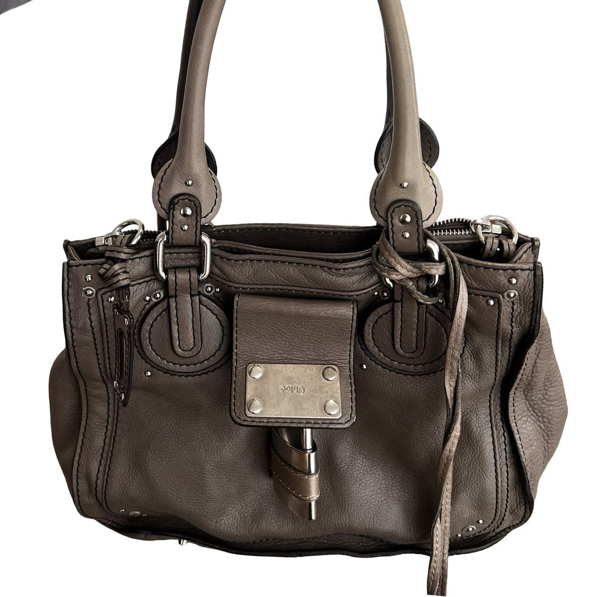 Chloe Chloé Paddington Handbag Taupe Size ONE SIZE - 4 Thumbnail