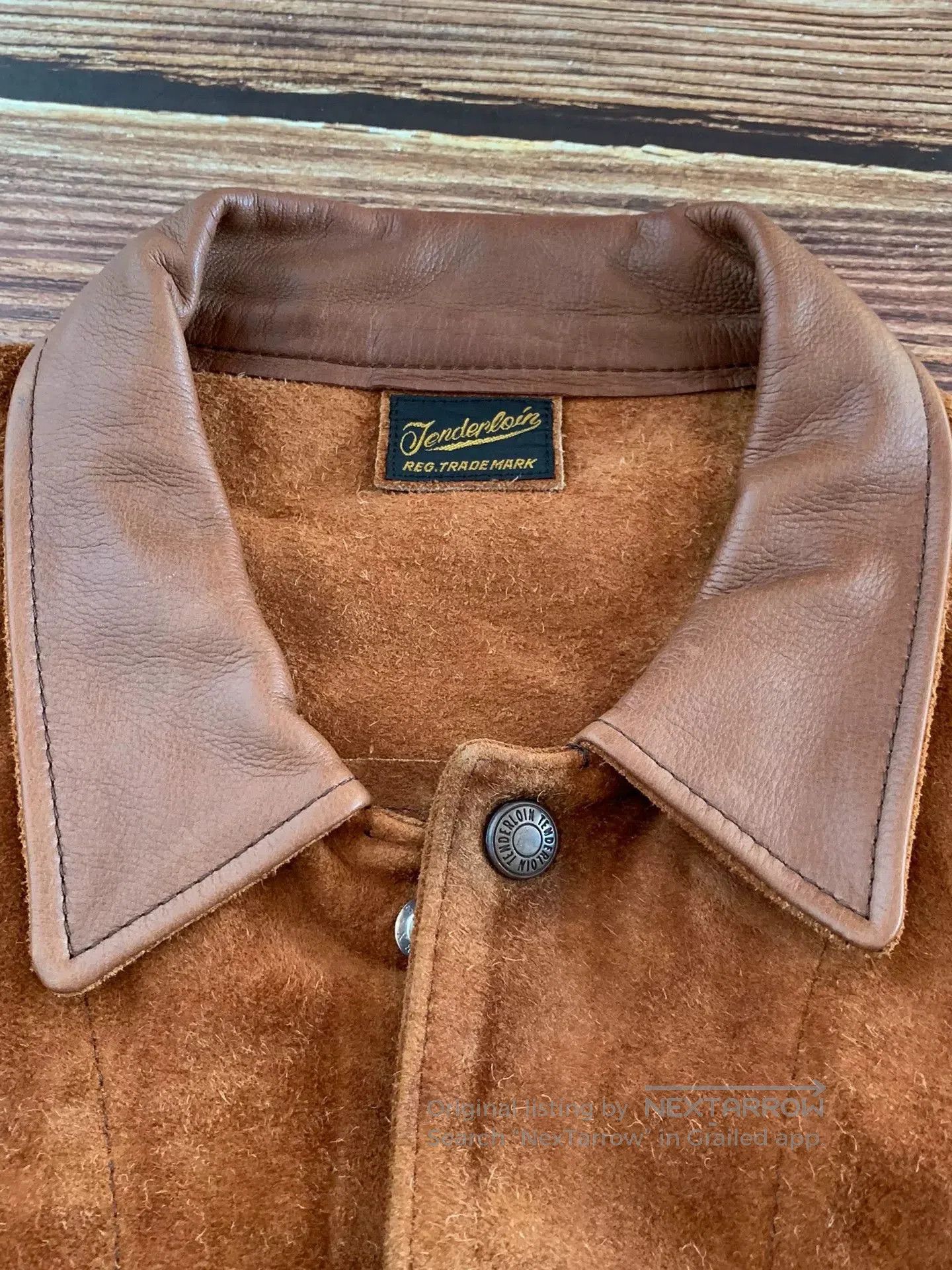 Tenderloin suede jacket with button front and collar. Size US M / EU 48-50 / 2 - 2 Thumbnail