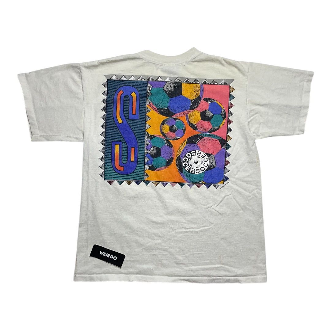 Vintage Vintage 90s Soccer Single Stitch tee Size US L / EU 52-54 / 3 - 1 Thumbnail