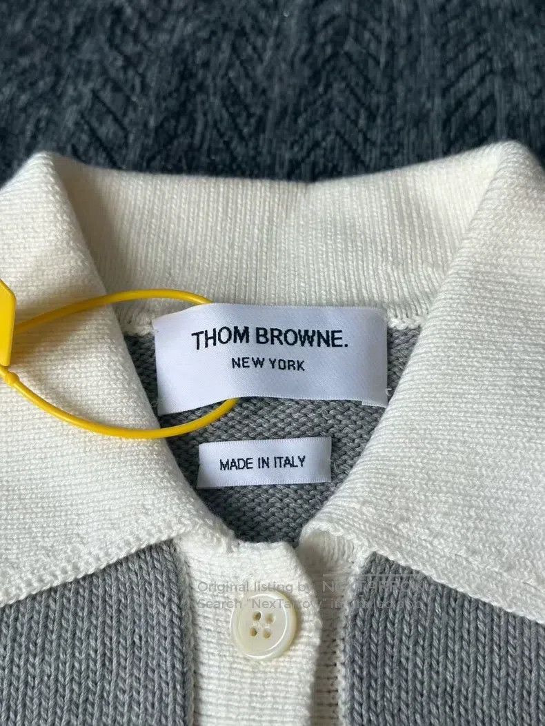 Thom Browne Thom Browne Gray floral embroidered knit sweater Size XS / US 0-2 / IT 36-38 - 3 Thumbnail
