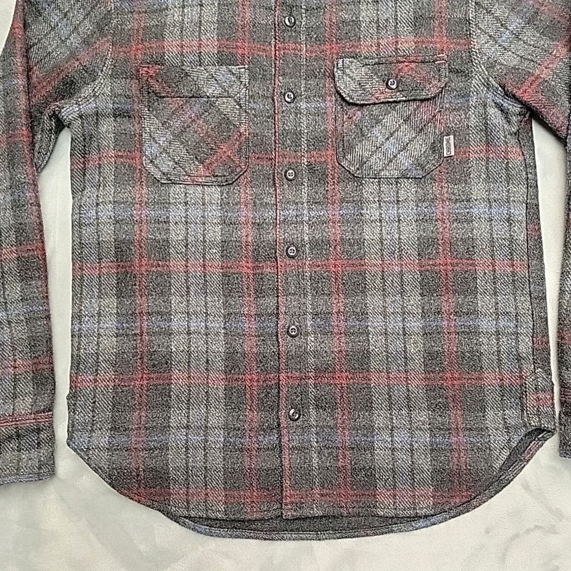 Vintage Chrome Industries Shirt Jacket Mens M Gray Plaid Wool Blend Classic Shacket Size US M / EU 48-50 / 2 - 2 Thumbnail