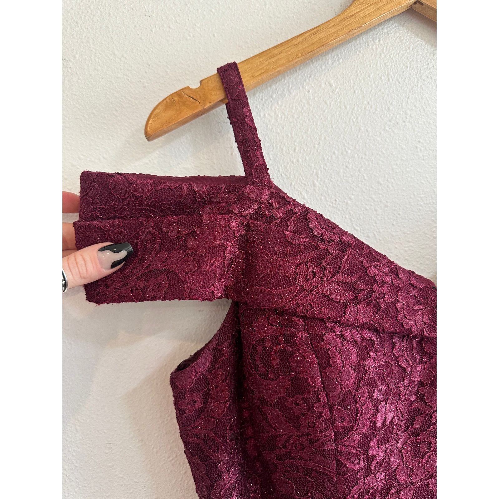 Other Burgundy Sparkle & Lace Gown size 14 Size XL / US 12-14 / IT 48-50 - 5 Thumbnail