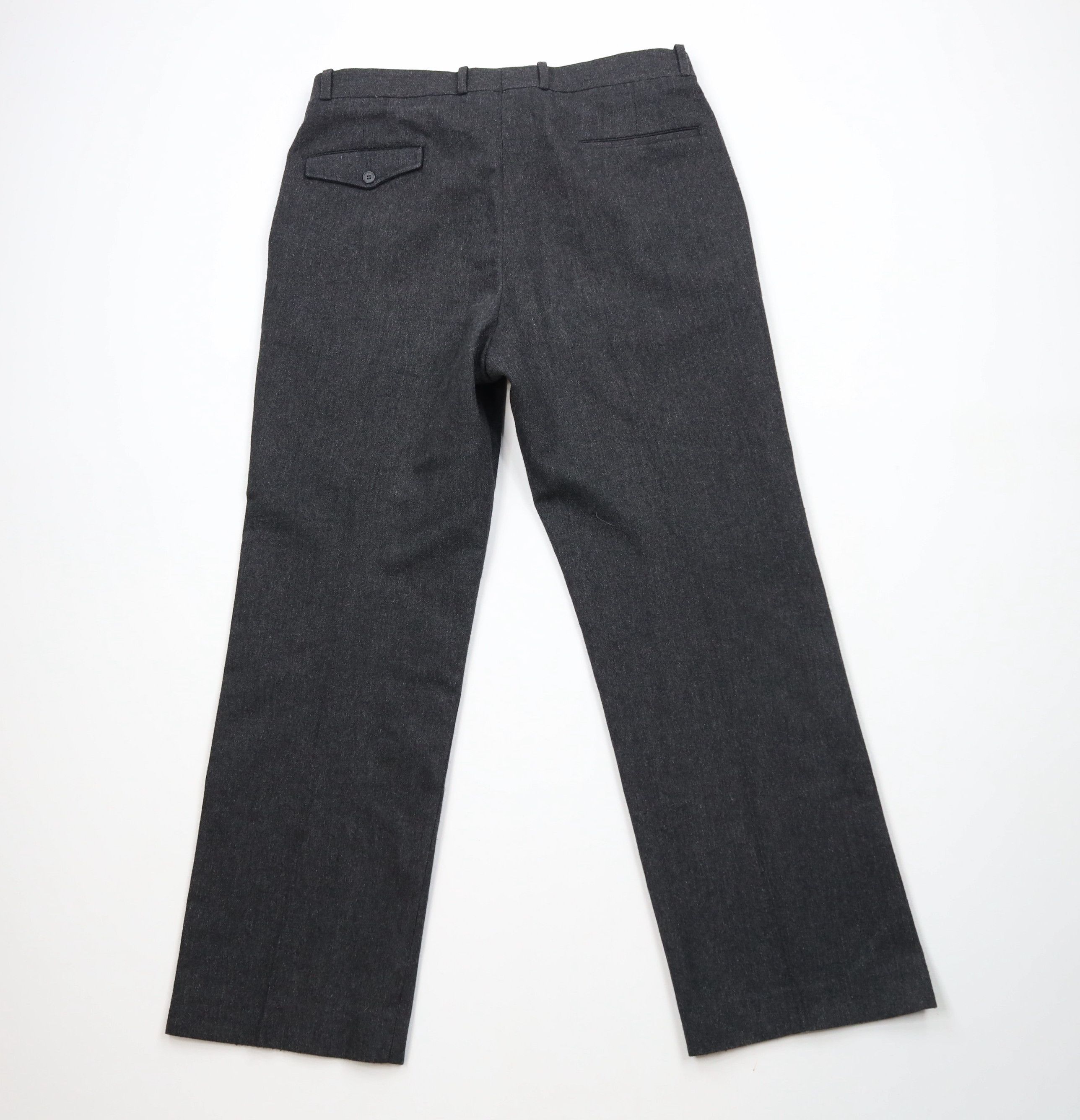 Vintage Vintage 70s Streetwear Flared Wide Leg Chino Pants Dark Gray Size US 34 / EU 50 - 10 Thumbnail