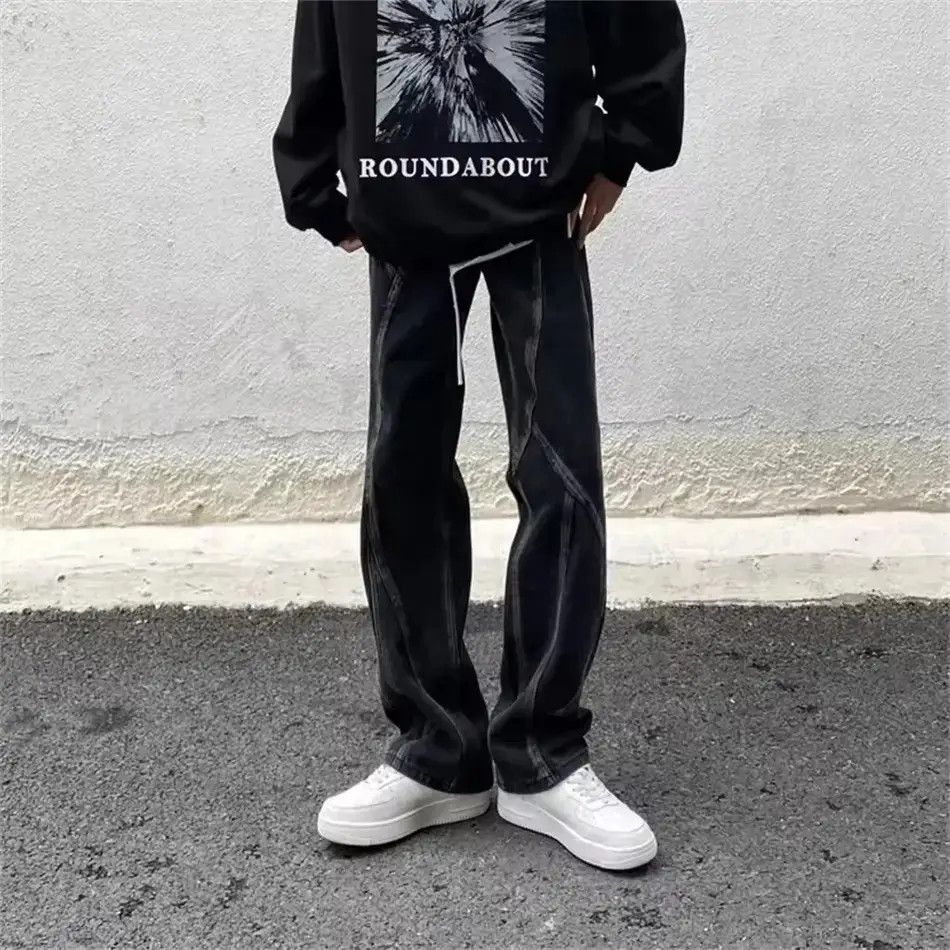 Japanese Brand Patchwork Stitch Stacked Vintage Retro Jeans y2k Size US 30 / EU 46 - 1 Thumbnail