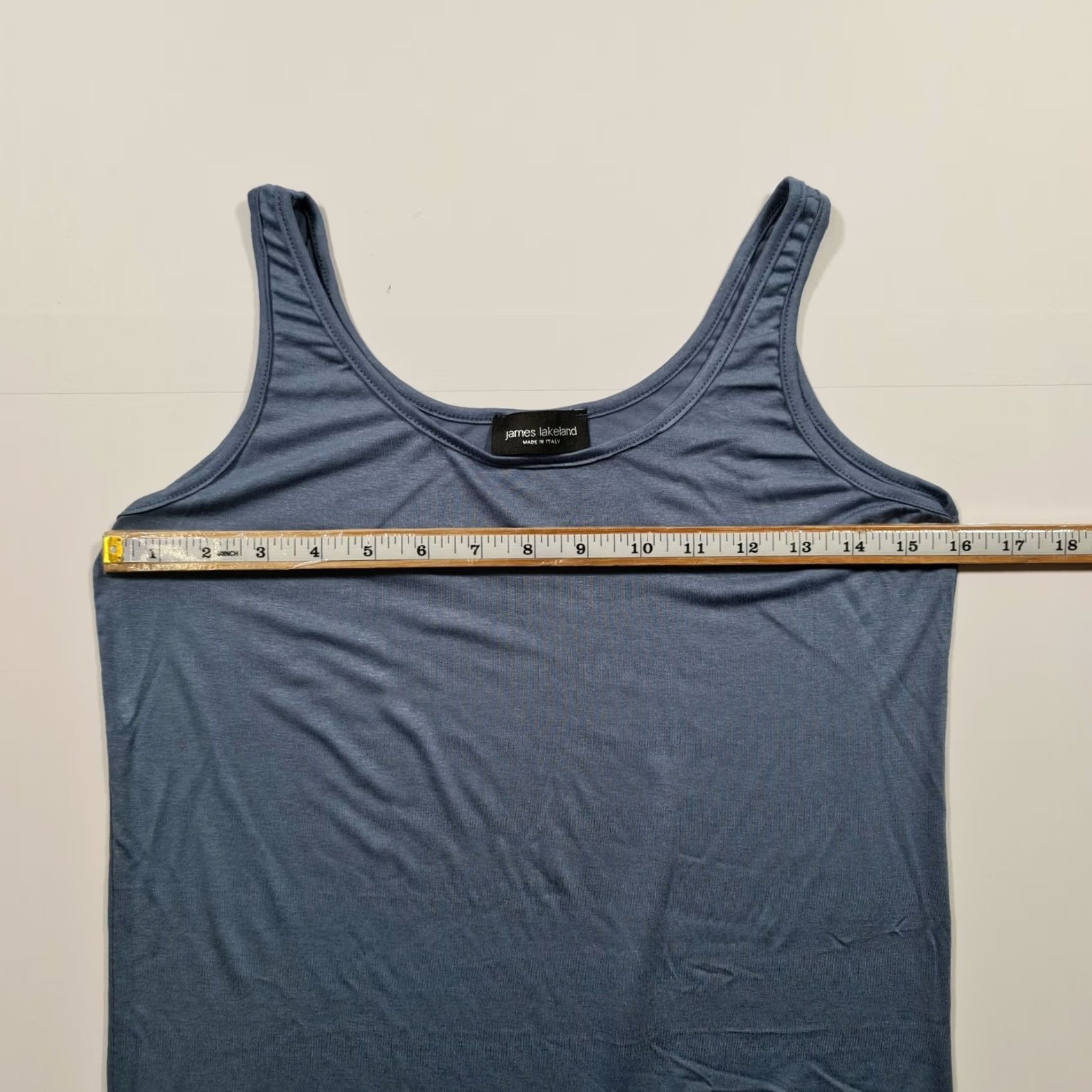 Vintage James Lakeland Womens Vest Blue 12 UK Sleeveless Jersey Tank Top Size XL / US 12-14 / IT 48-50 - 4 Thumbnail