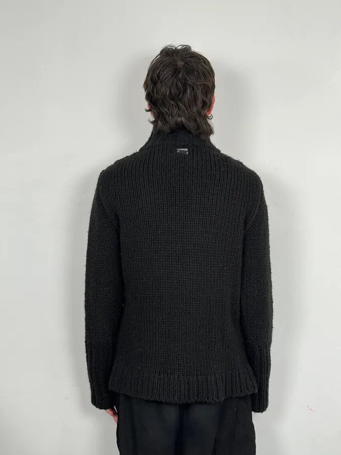 Just Cavalli AW2005 Cavalli Black Wool Half-Zip Sweater Size US L / EU 52-54 / 3 - 3 Thumbnail
