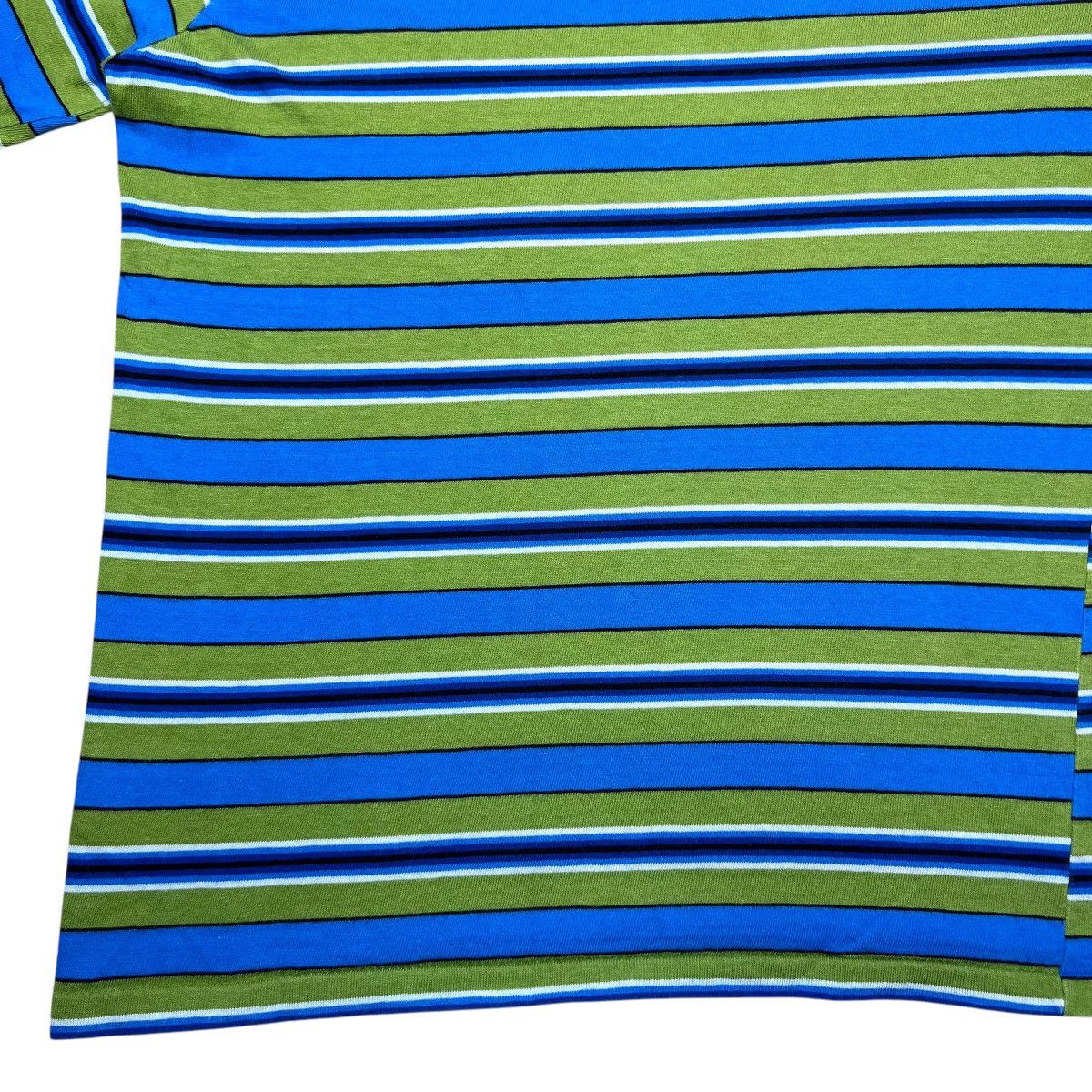 Vintage 1970s Penneys Towncraft The Inn Shop Green Blue Stripped Tee Size US M / EU 48-50 / 2 - 12 Thumbnail