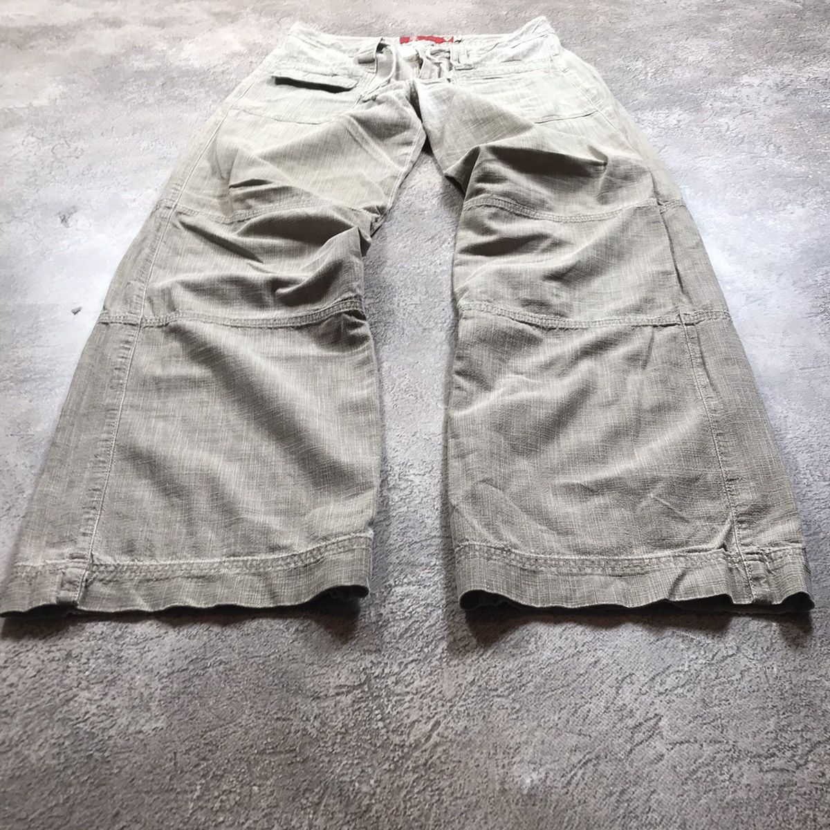 Vintage Vintage 90s Baggy Cargo Pants Low Rise Streetwear Khaki 31 Size 31" - 1 Thumbnail