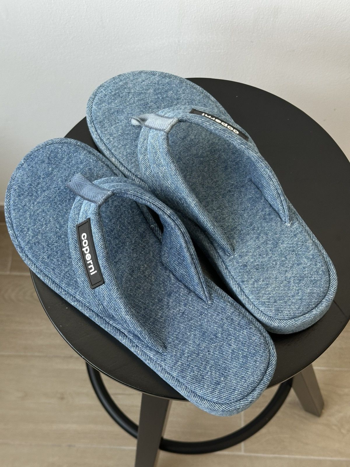 Coperni Coperni Logo Patch Denim Thong Sandals Size US 11 / IT 41 - 3 Thumbnail