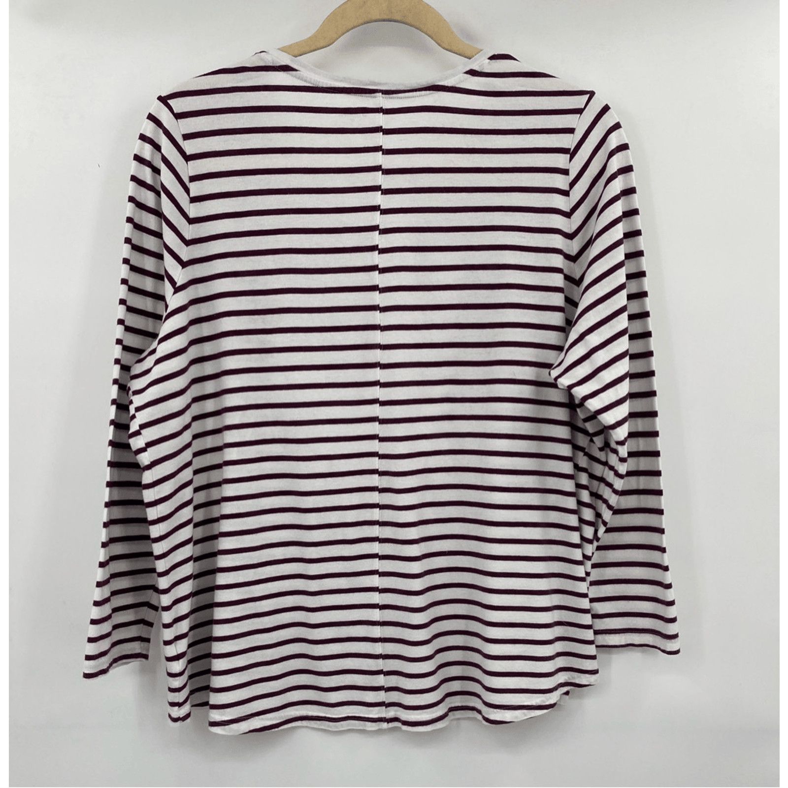 Duluth Trading Company Duluth Trading Co Red White Striped Long Sleeve Top Size 3X Size 3XL / US 20-22 - 6 Thumbnail