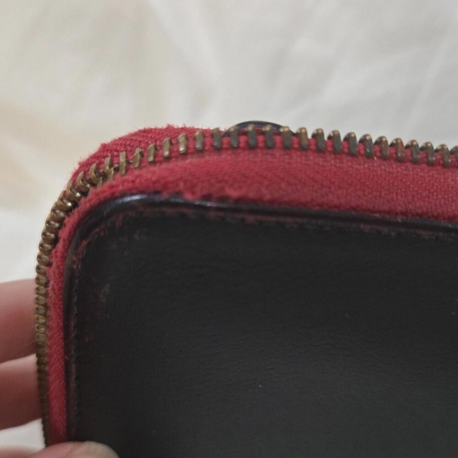 Loewe Authentic LOEWE Zip-Around Leather Wallet – Red & Black Size ONE SIZE - 4 Thumbnail