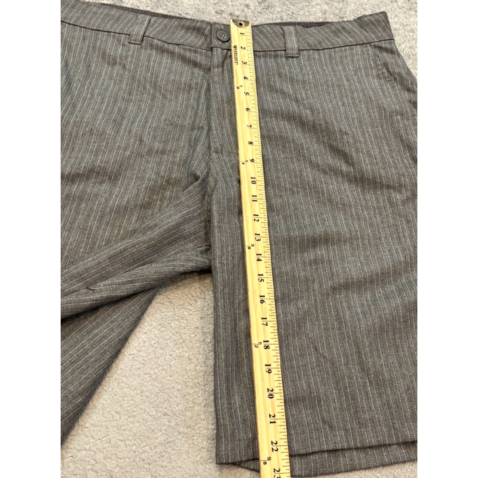 O'Neill O’Neill Shorts Men’s 38 Gray Striped Chino Casual Skate Surf First In Last Out Shirt Mens 38 Gray Striped Chino Pocket Pockets Size US 38 / EU 54 - 4 Thumbnail