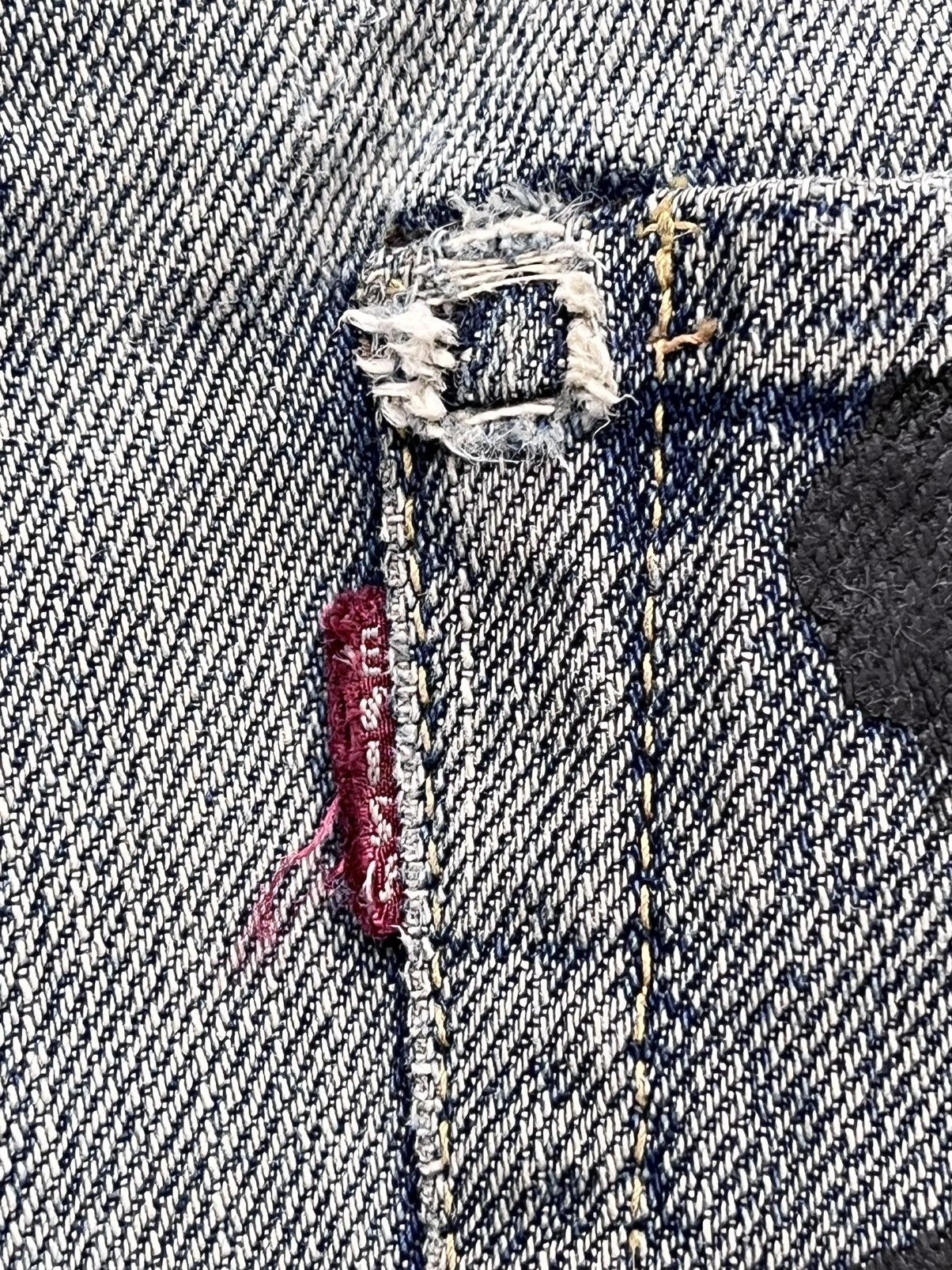 Evisu 🔥EVISU YAMANE NO1 SPECIAL SELVEDGE Worn-Out Thrashed Denim Size US 31 - 15 Thumbnail