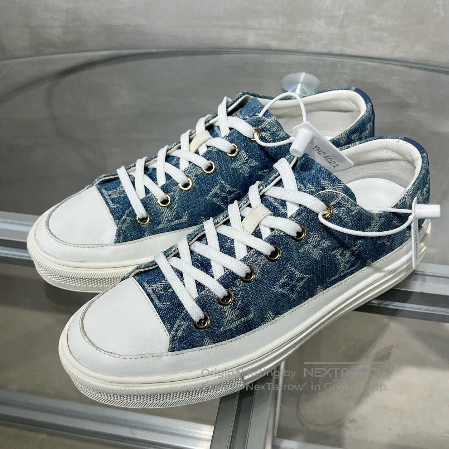 Louis Vuitton Louis Vuitton Cowboy board shoes White Blue Size US 5.5 / IT 35.5 - 1 Thumbnail