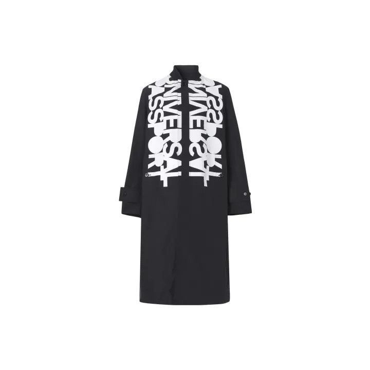 Burberry Burberry Burberry Black Printed Long Sleeve Coat-2507 Size US M / EU 48-50 / 2 - 2 Thumbnail