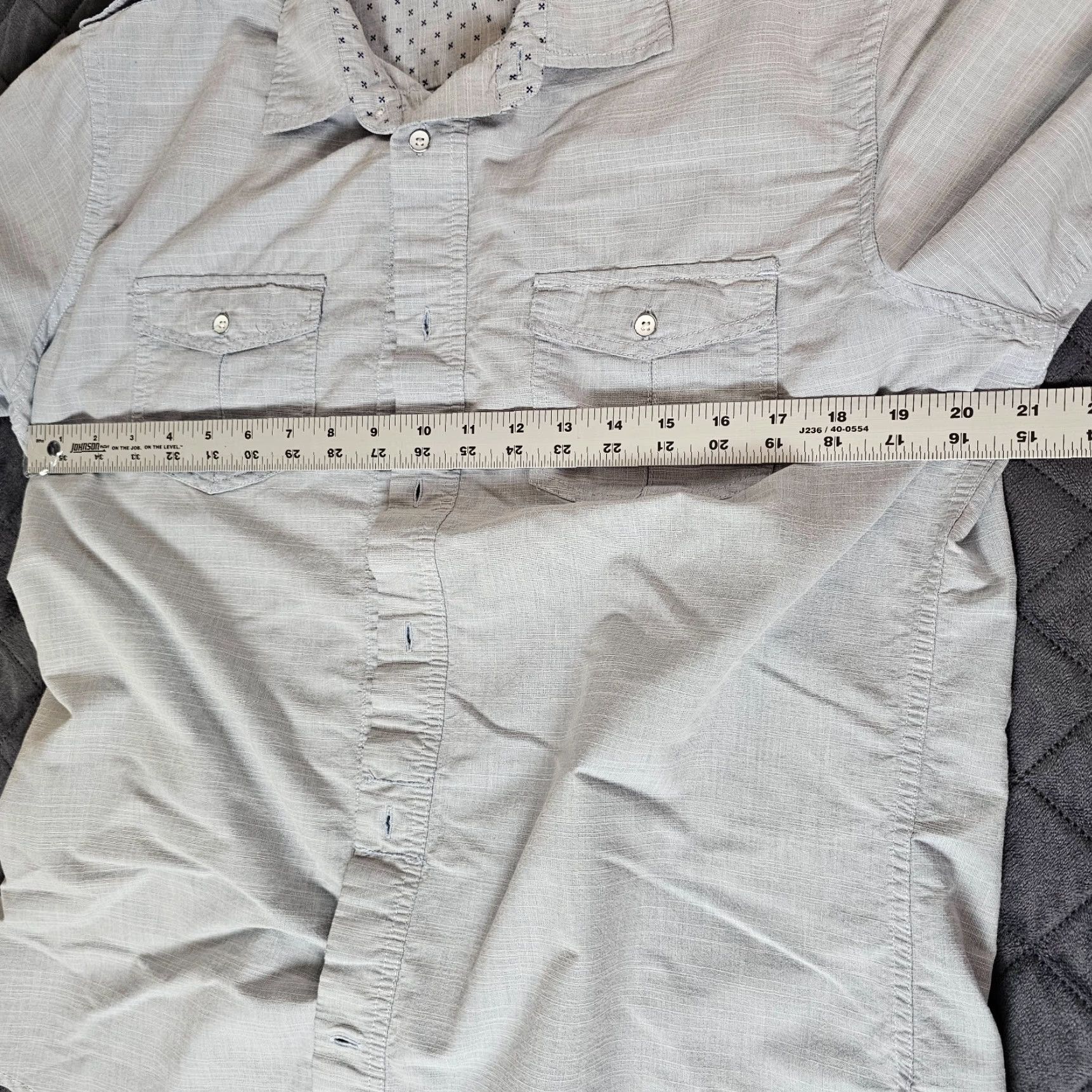 PD&C PD&C Shirt Men L Blue Button-Up Short Sleeve Pockets Casual Design Trim Button Collar Pocketed Vintage No Size US L / EU 52-54 / 3 - 7 Thumbnail