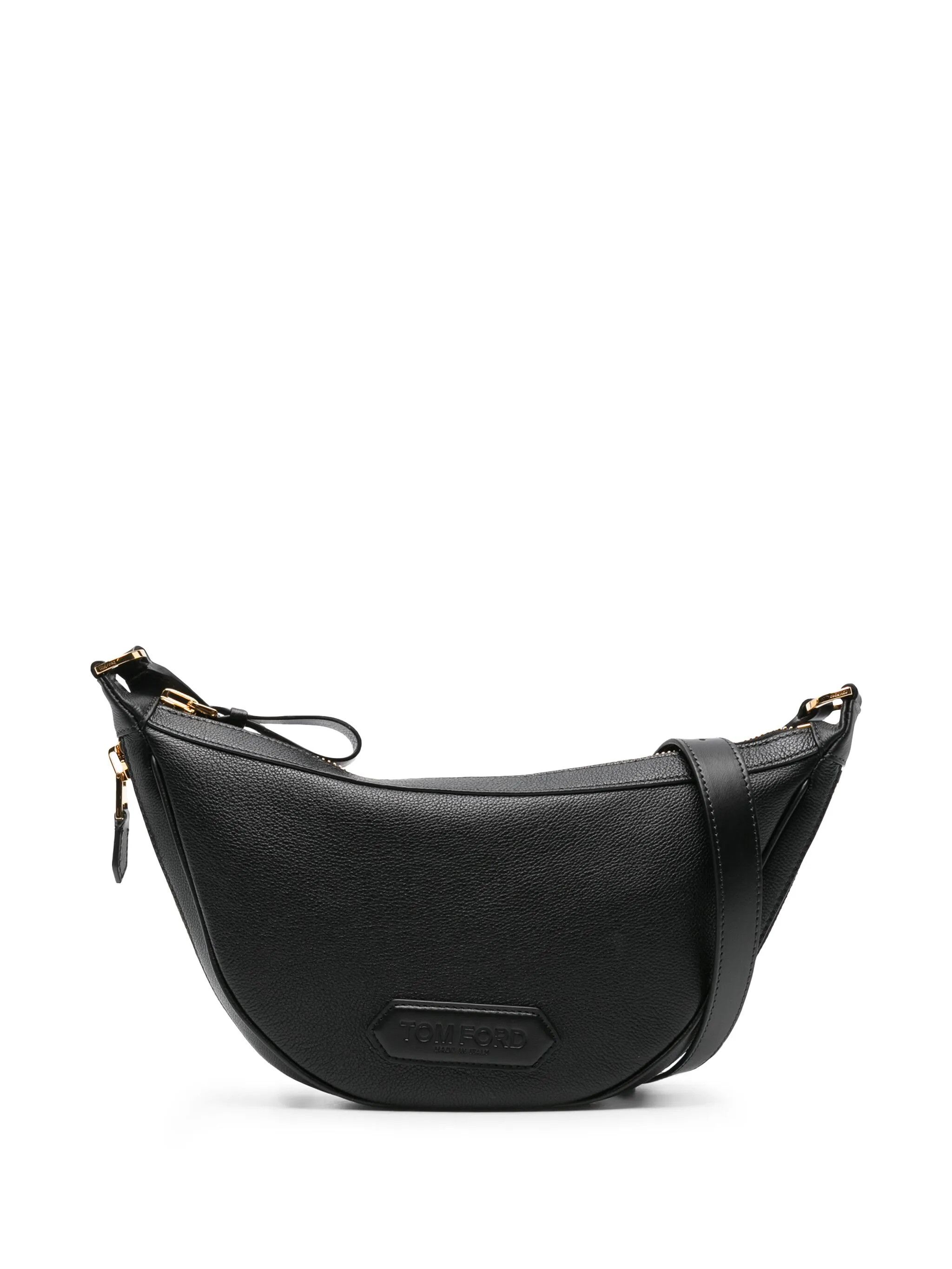 Tom Ford o1w1db10225 H0585 Size: OS Leather Zip Crescent Bag in Black Size ONE SIZE - 1 Thumbnail