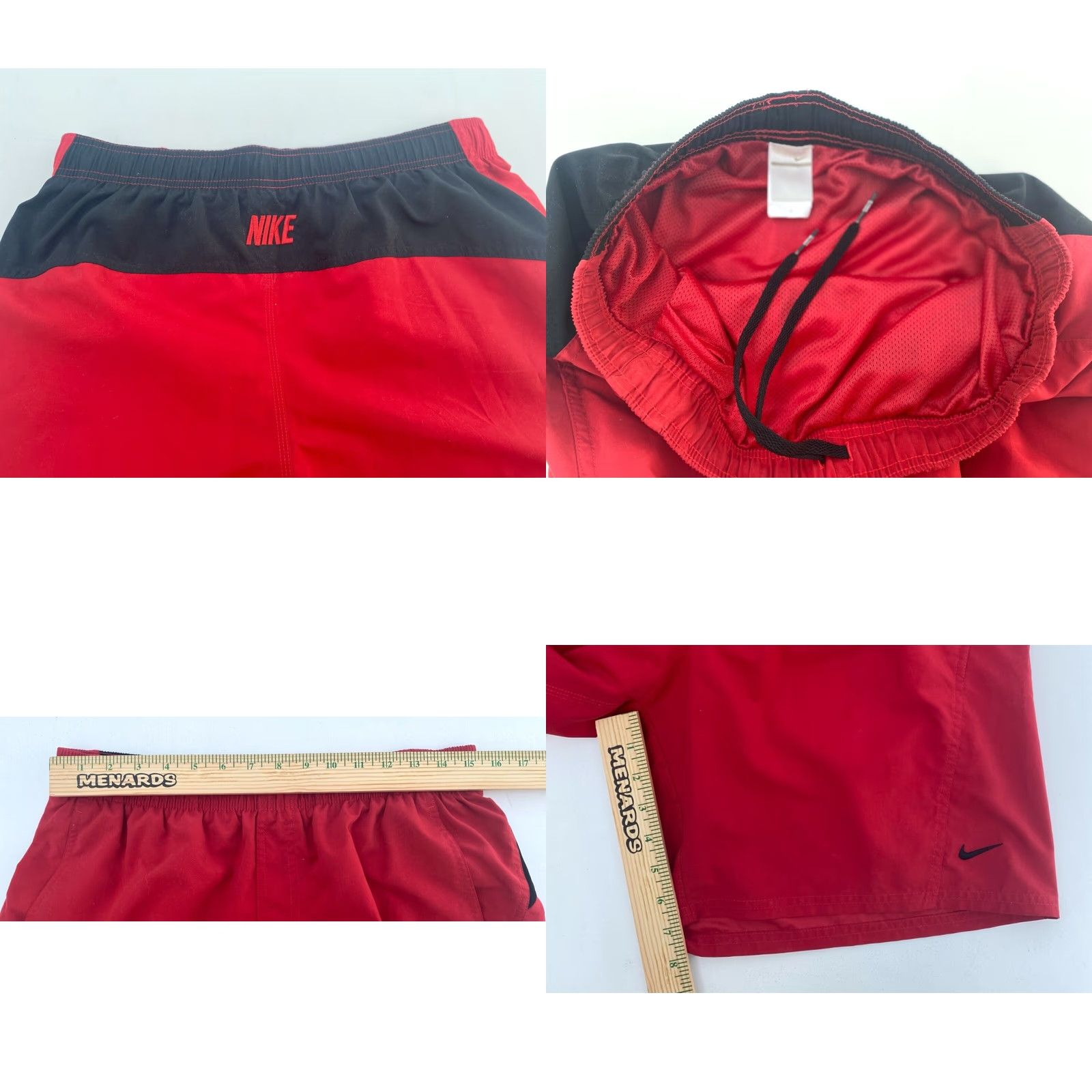 Nike VINTAGE Nike Athletic Shorts Mens L Red Basketball Athletic Drawstring Shorts Size US 33 - 8 Thumbnail