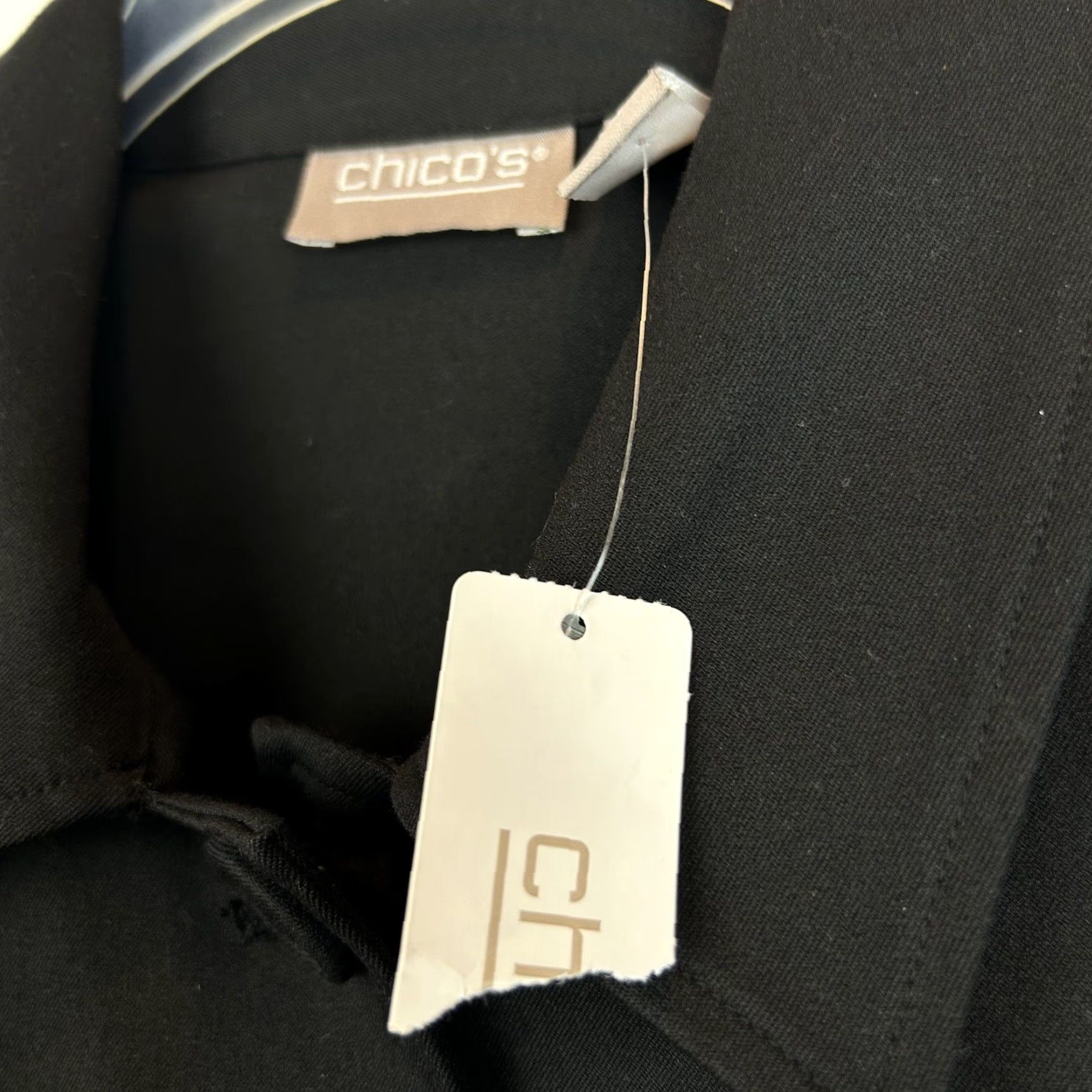 Vintage Chicos Jacket Womens Large Button Sz 2 Blazer Black Casual Capsule New Size L / US 10 / IT 46 - 7 Thumbnail