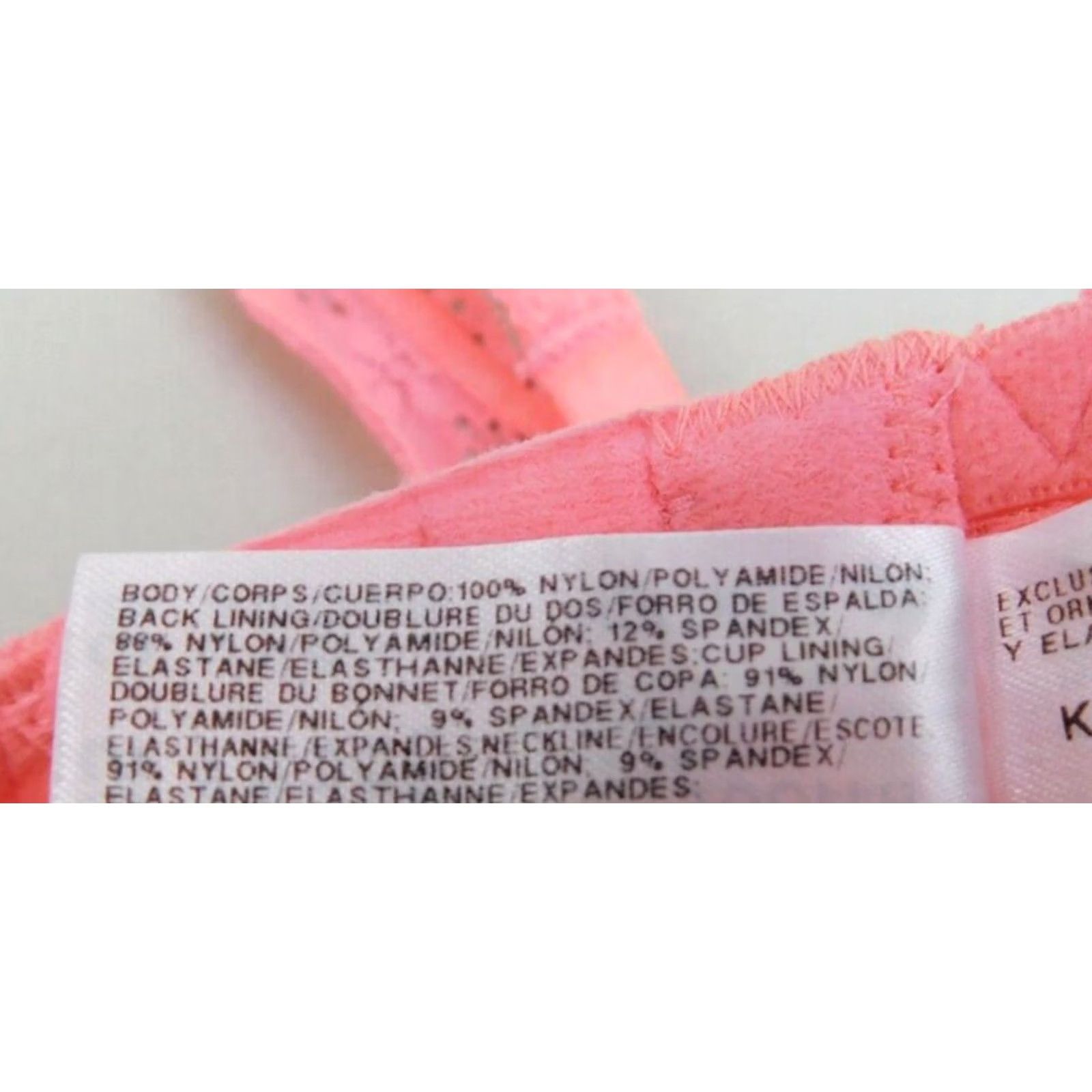 Vintage Wacoal Bra 30 Conch Shell Pink Wire-Free Lace Plunge Bralette 811205 Womens Size ONE SIZE - 5 Thumbnail