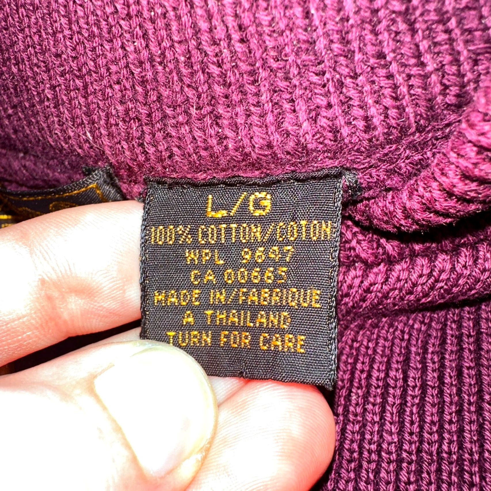 Eddie Bauer VINTAGE Eddie Bauer Sweater Large Maroon Knit Henley Pullover Outdoor 80s Mens Size US L / EU 52-54 / 3 - 5 Thumbnail