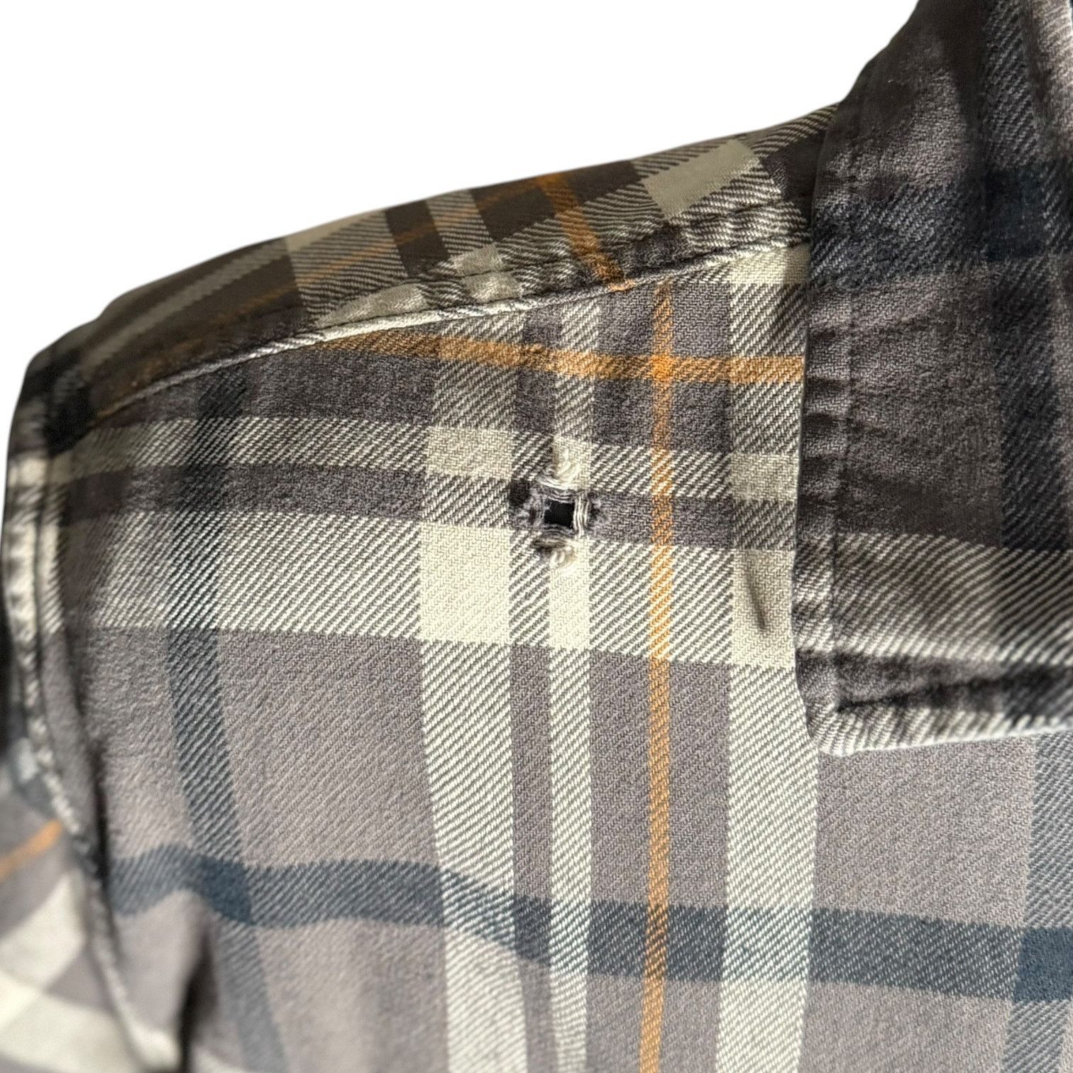 JACHS NY JACHS Men’s Button Front Plaid Flannel Gray Tan Shirt Large Size US L / EU 52-54 / 3 - 7 Thumbnail
