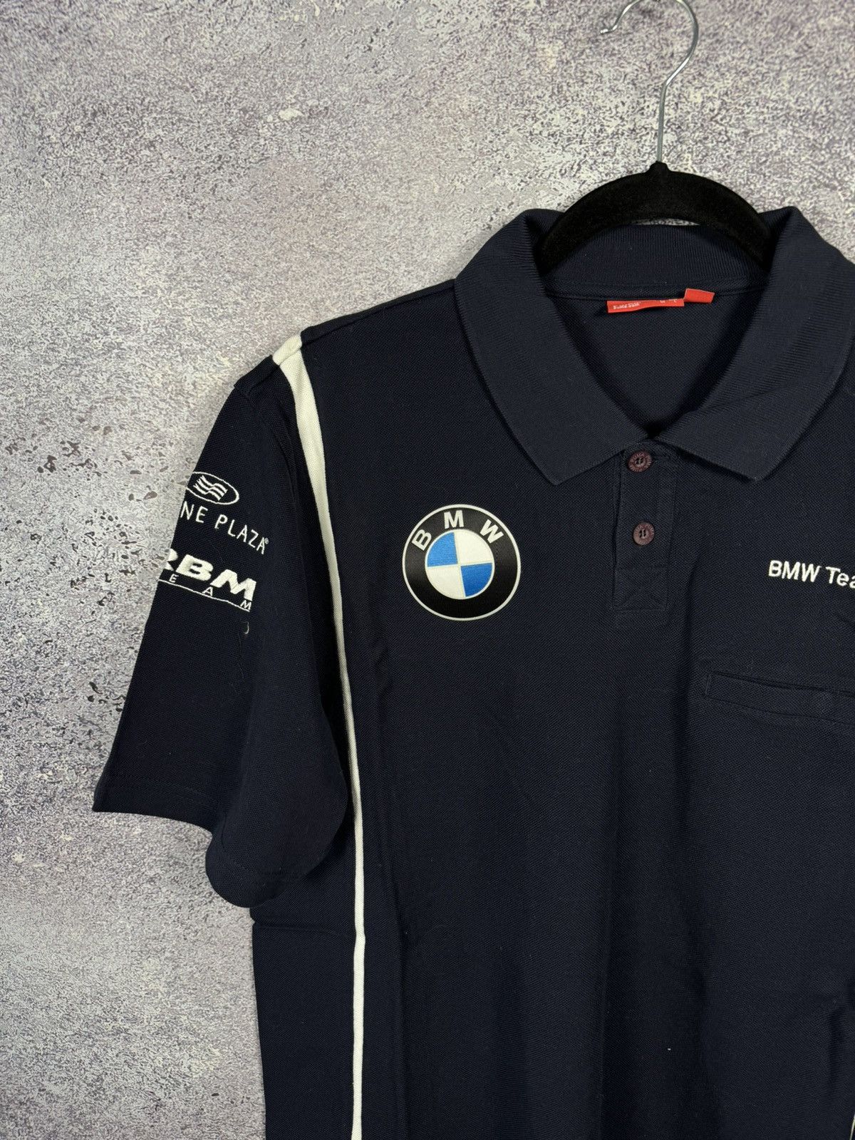 BMW × Puma × Vintage BMW motorrad BMW Super Bike Team Official Polo Navy Blue Size US L / EU 52-54 / 3 - 3 Thumbnail