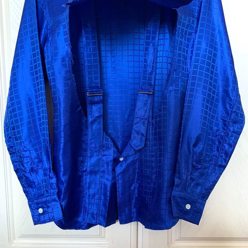 Comme Des Garcons Blue silk shirt 2505-Nextarrow