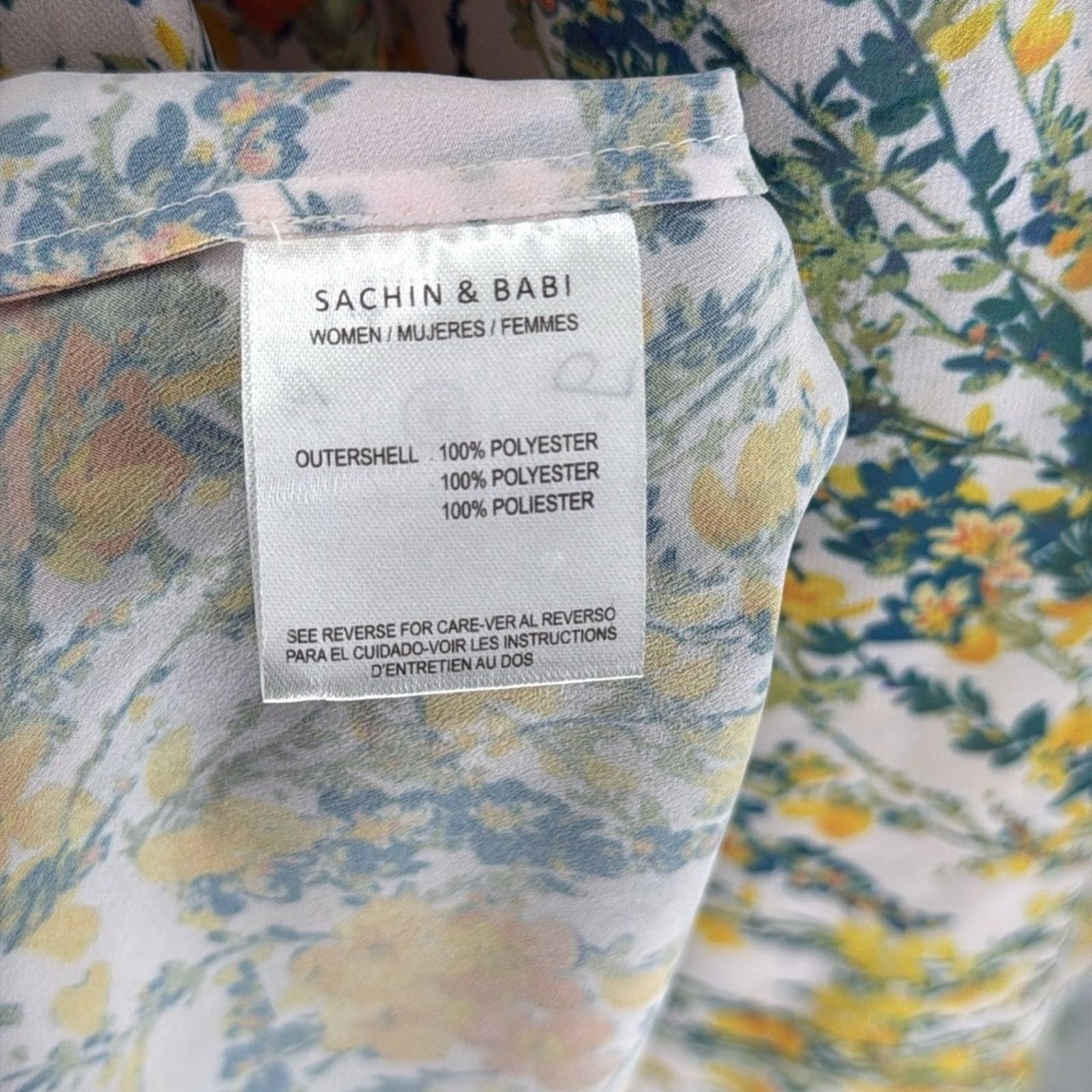 Sachin & Babi Sachin & Babi Aria Long Sleeve Beaded Floral Dress Size 2 Size XS / US 0-2 / IT 36-38 - 7 Thumbnail