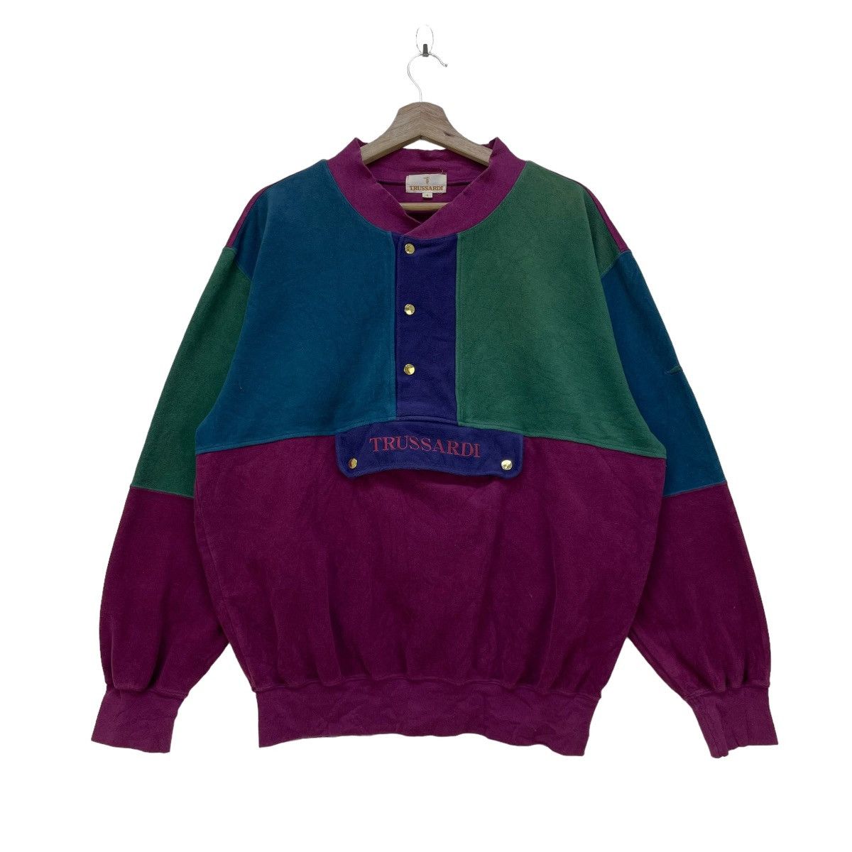 Trussardi 🔥Vintage Trussardi Anorok Colour Block Jacket Size US L / EU 52-54 / 3 - 1 Thumbnail