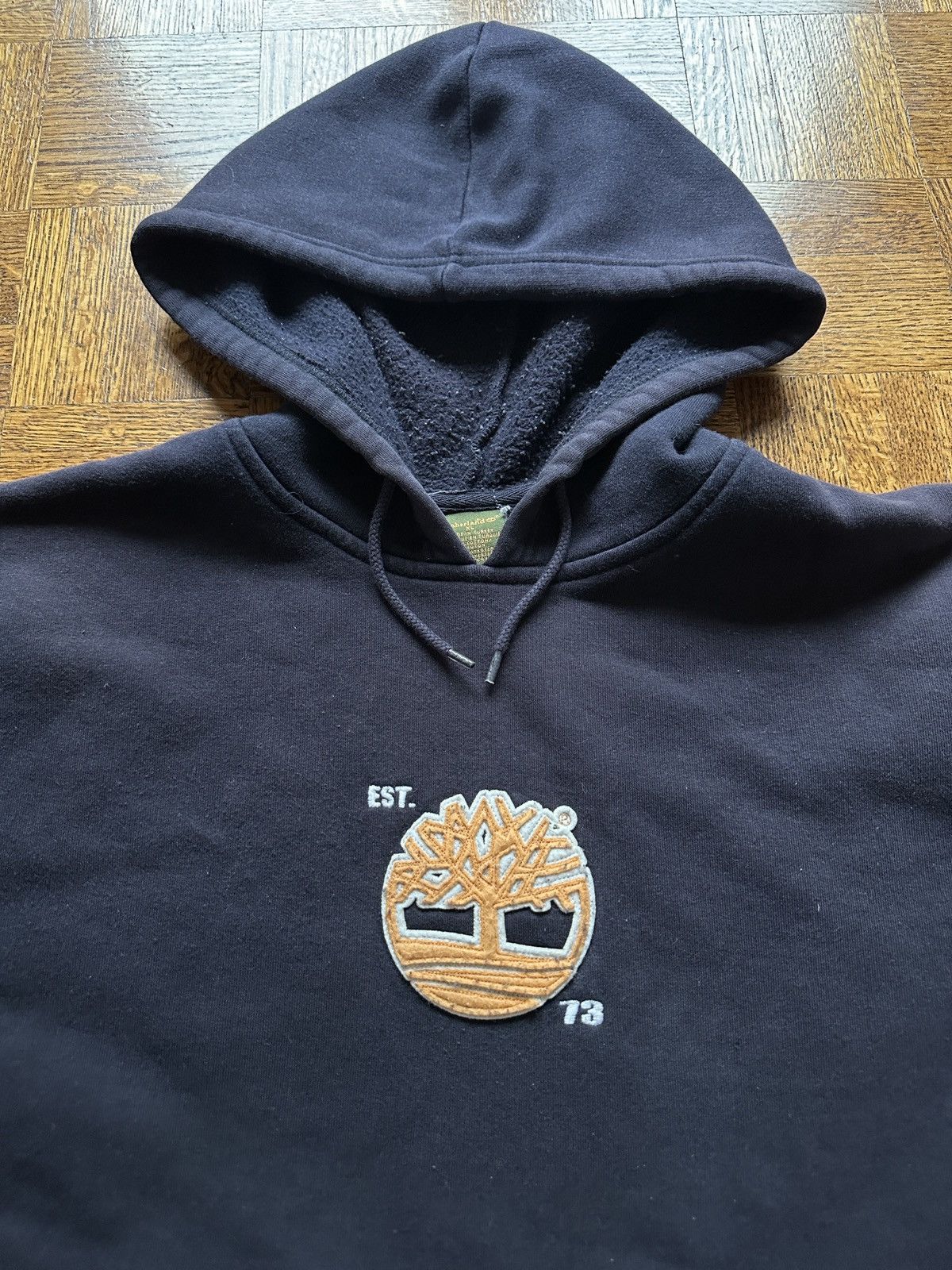 Timberland × Vintage Vintage Y2K Timberland Graphic Hooded Sweatshirt Size US XL / EU 56 / 4 - 2 Thumbnail