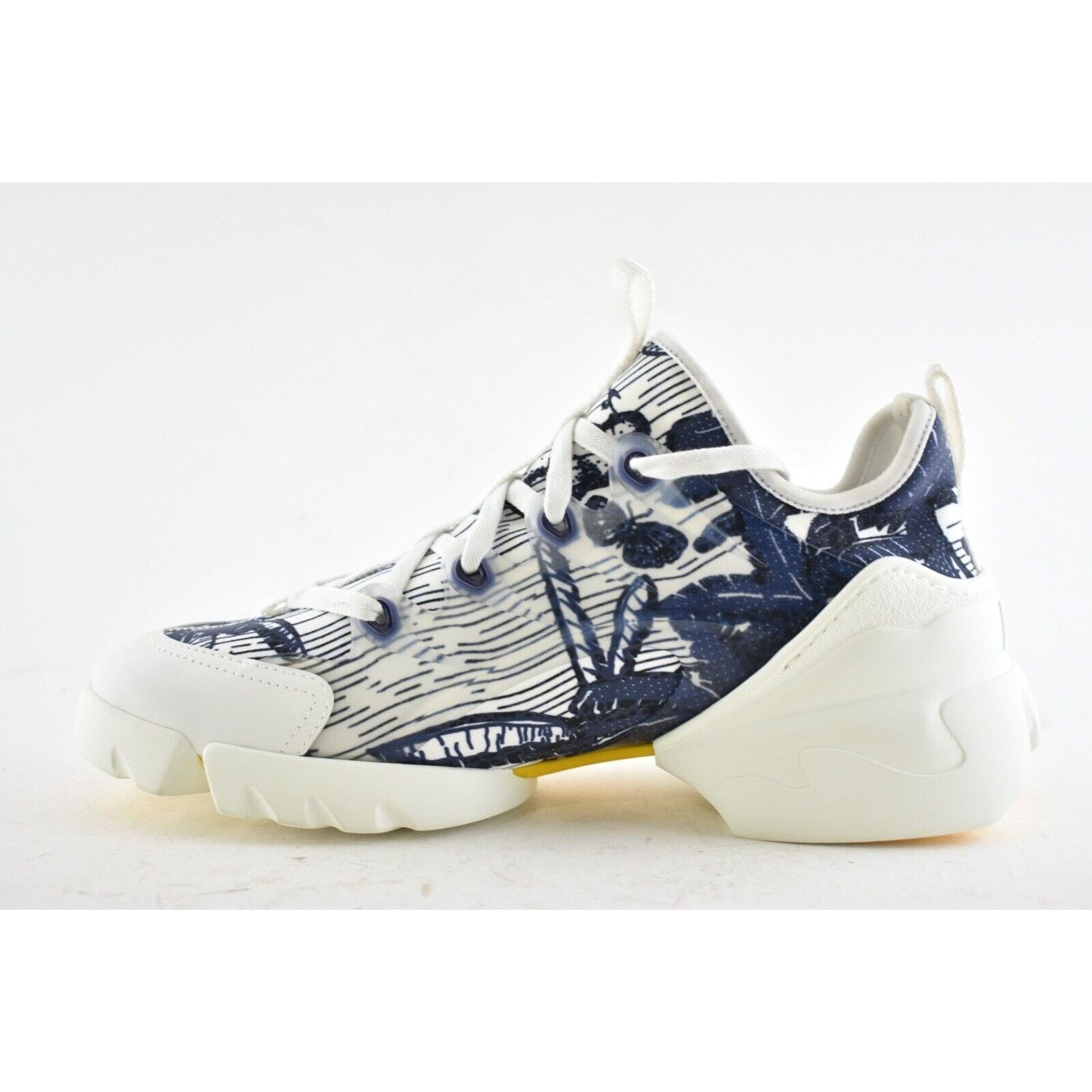 Dior Dior D-Connect Blue White Lace Up Flat Trainer Sneaker 40.5 Size US 10.5 / IT 40.5 - 6 Thumbnail