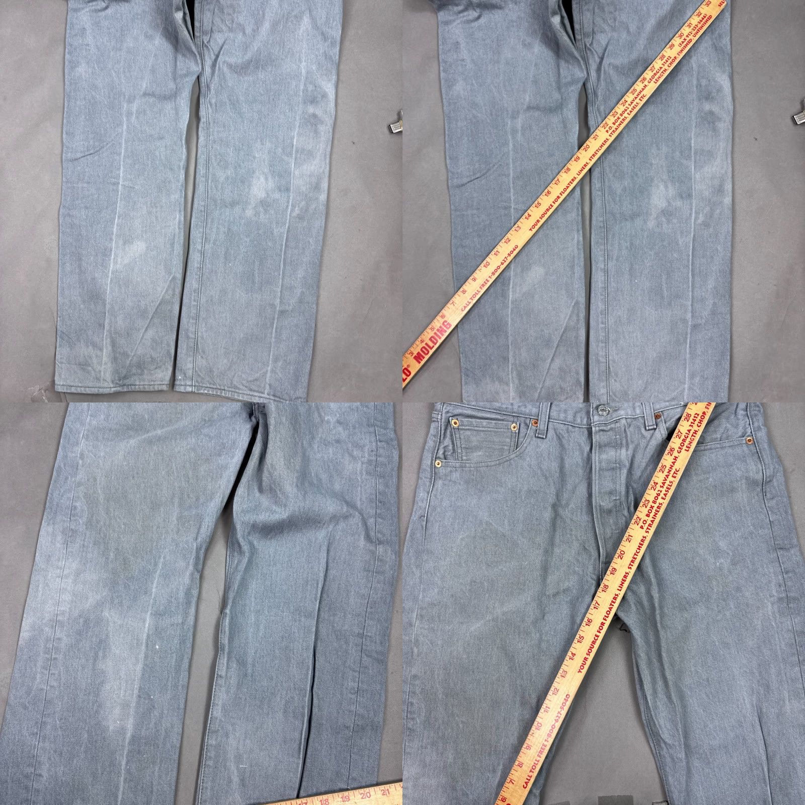 Levi's Levi's 501 Jeans Men 36x30 Gray Button Fly Pant Distressed Workwear Vintage No Size US 36 / EU 52 - 8 Thumbnail