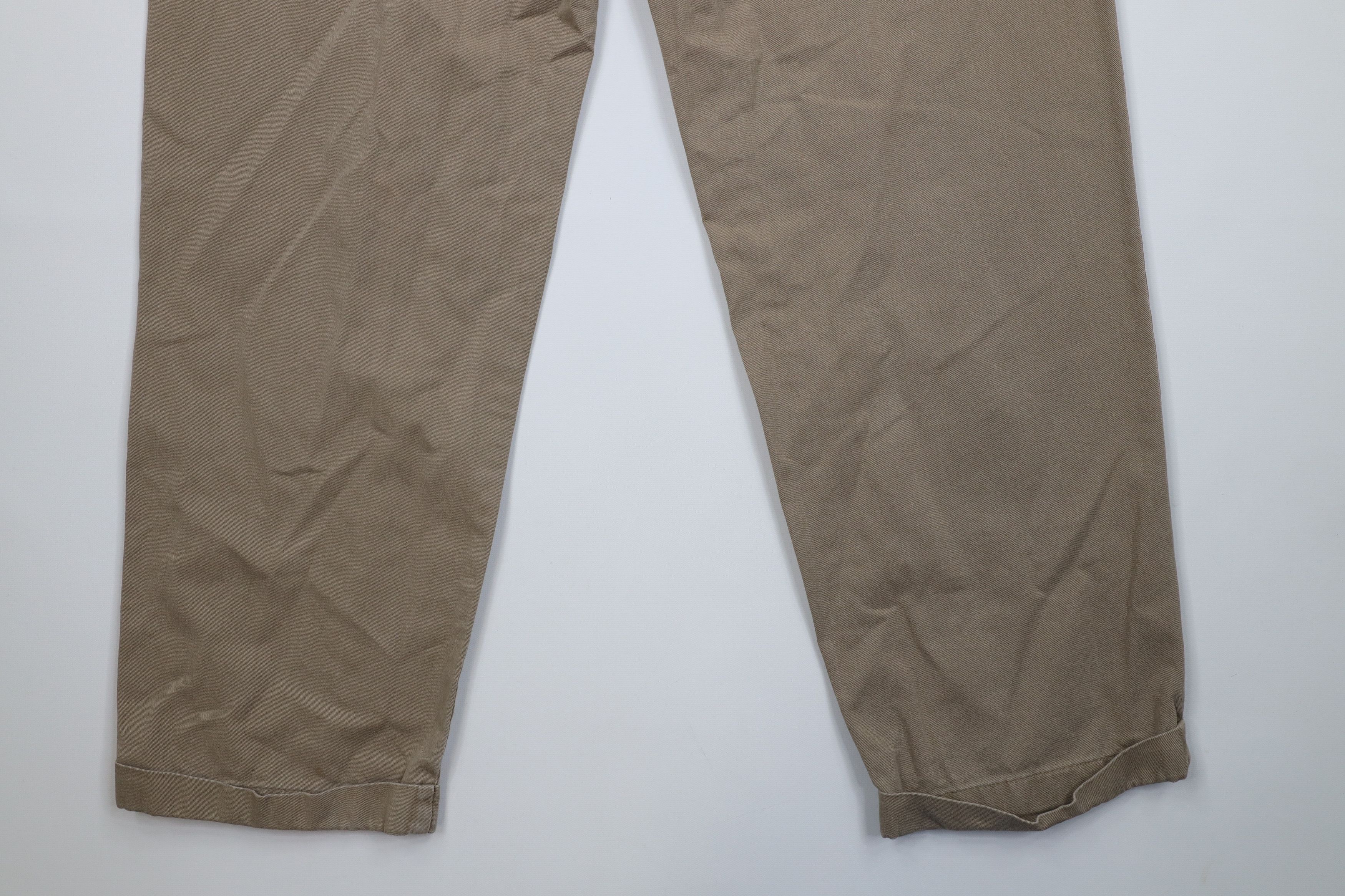 Tommy Hilfiger Vintage 90s Tommy Hilfiger Cuffed Wide Leg Chino Pants Beige Size US 36 / EU 52 - 10 Thumbnail