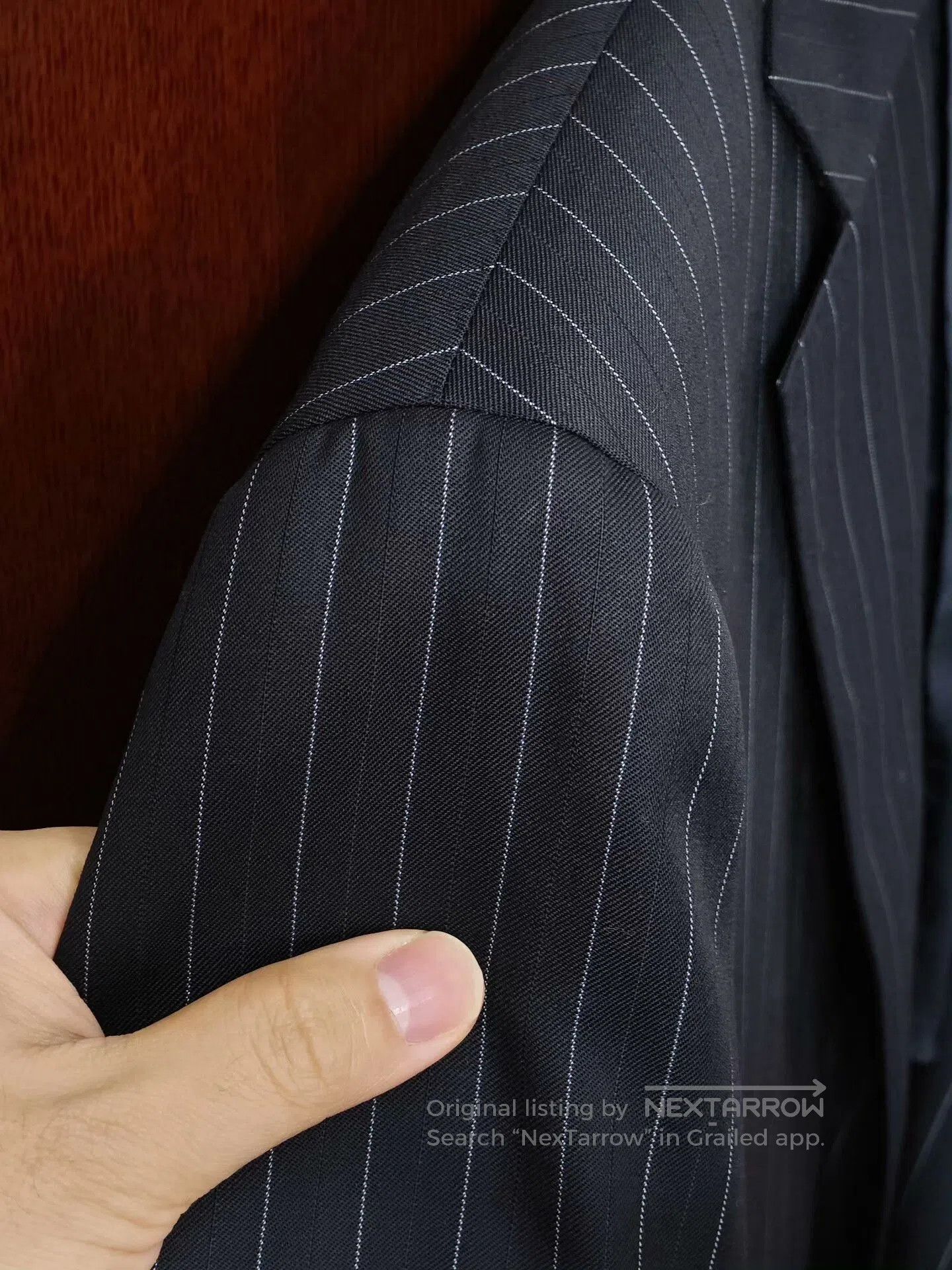 Canali Italian Wool Blazer with Pinstripes. Size US M / EU 48-50 / 2 - 3 Thumbnail