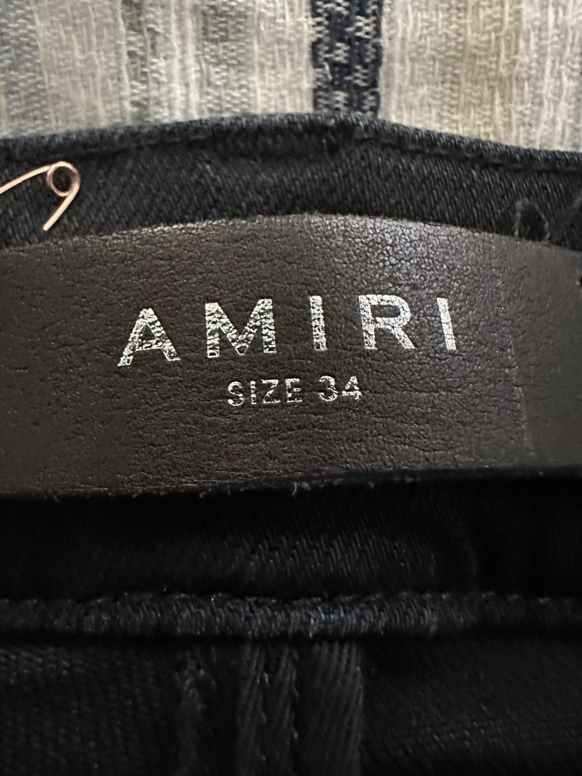 Amiri AMIRI Old English Logo Clay Black Denim Jeans Size US 34 / EU 50 - 4 Thumbnail