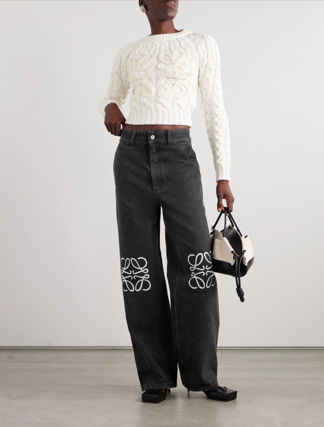 Loewe Loewe Anagram Black Jeans Size 26" / US 2 / IT 38 - 15 Thumbnail