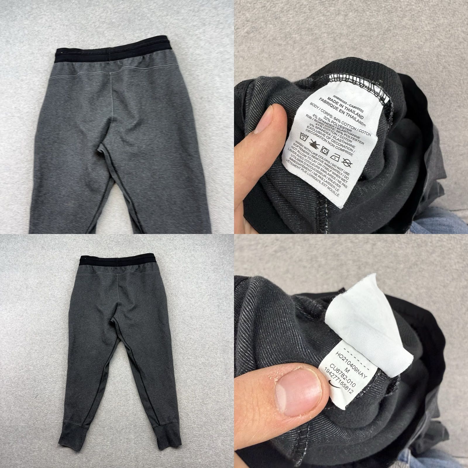 Nike Nike Yoga Dri-FIT Jogger Pants Mens M Black Heather Waist 32in Cotton Polyester Fleece Pockets Logo Athleisure City Sports Tapered Regular You know? Size US 31 - 8 Thumbnail