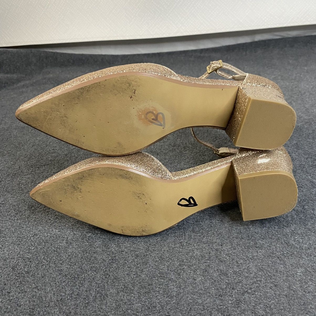 Betsey Johnson Betsey Johnson Heels Womens Gold Glitter Sz 6 Ankle *Flaw Size US 6 / IT 36 - 6 Thumbnail