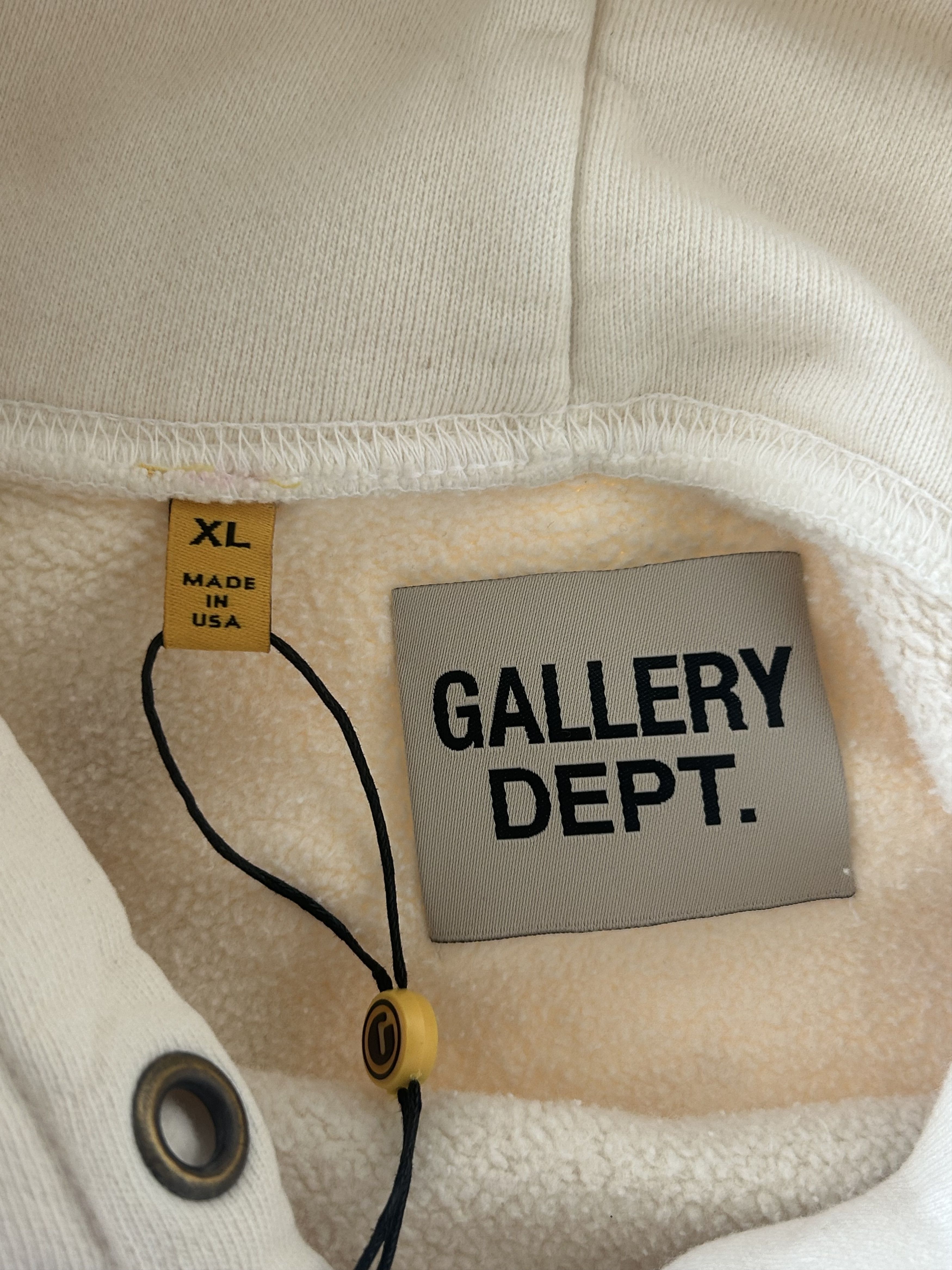 Gallery Dept. Gallery Dept Cream & Black Gym Hoodie Size US XS / EU 42 / 0 - 3 Thumbnail