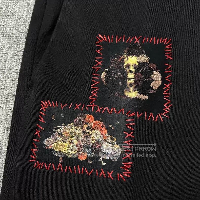 Dior Dior Rose Skull Printed Wool Trousers Size US 30 / EU 46 - 3 Thumbnail