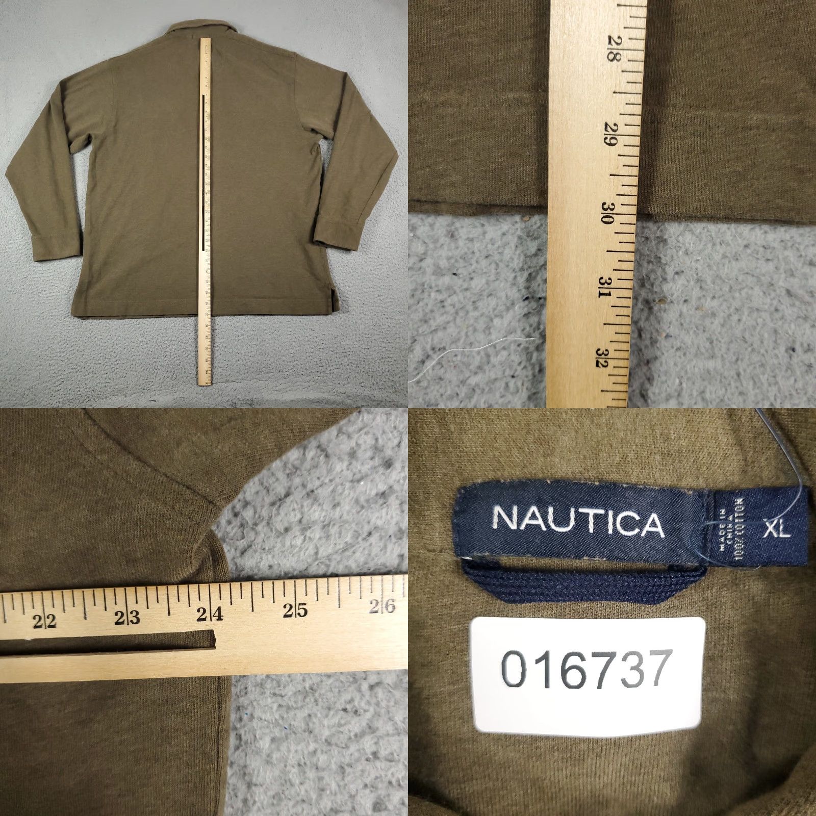 Nautica VINTAGE Nautica Polo Shirt Unisex Adults XL Brown Solid Knit Shirt Mens Womens XL Brown Nautica Polo 90s Preppy Sports Size US XL / EU 56 / 4 - 8 Thumbnail