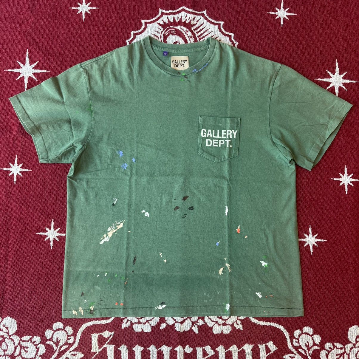 Gallery Dept. Vintage Logo Painted Tee Green Size XL